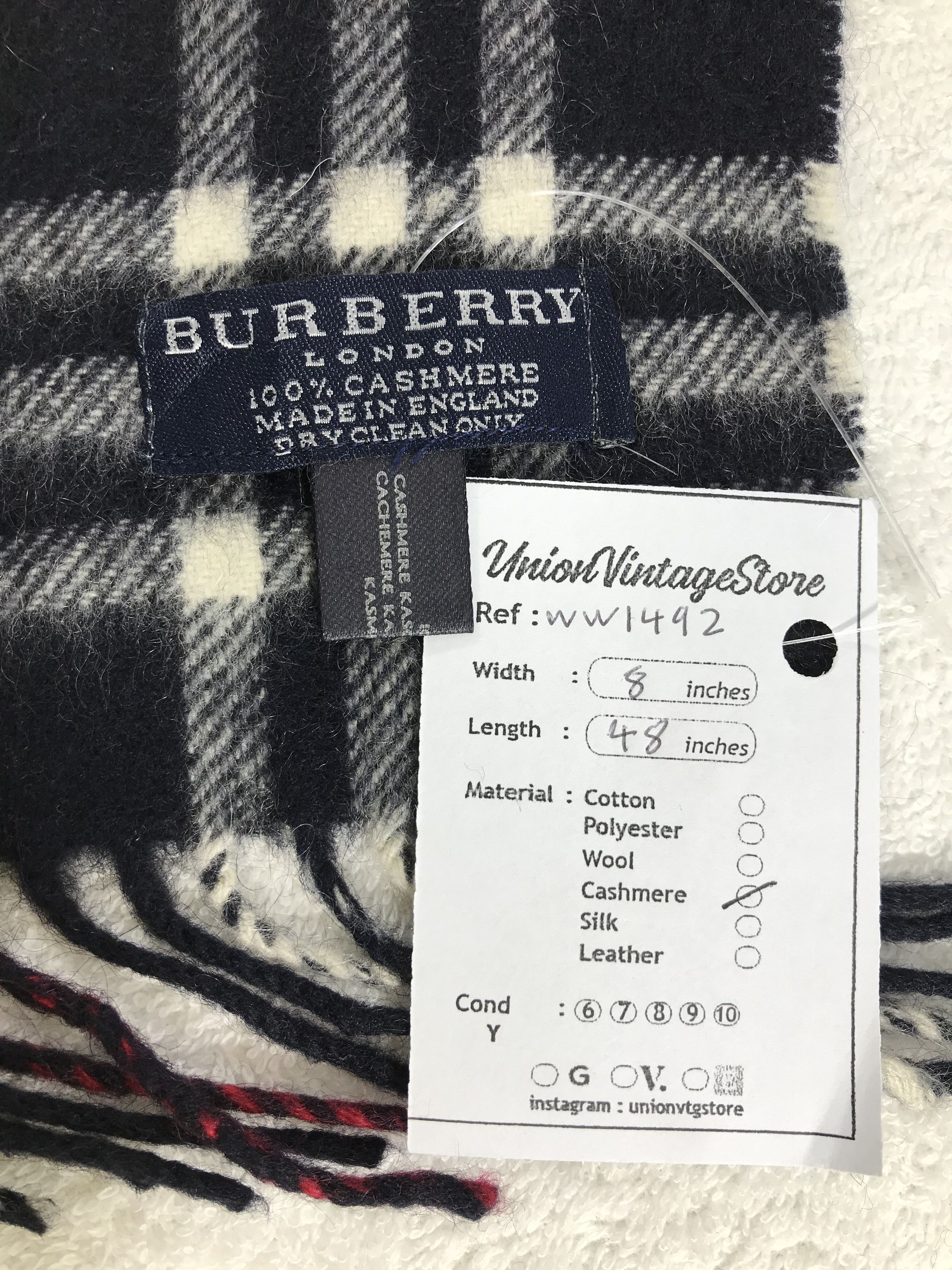 Burberry × Vintage Burberry Scarf / Muffler / Neckwear - WW1492 Size ONE SIZE - 5 Thumbnail