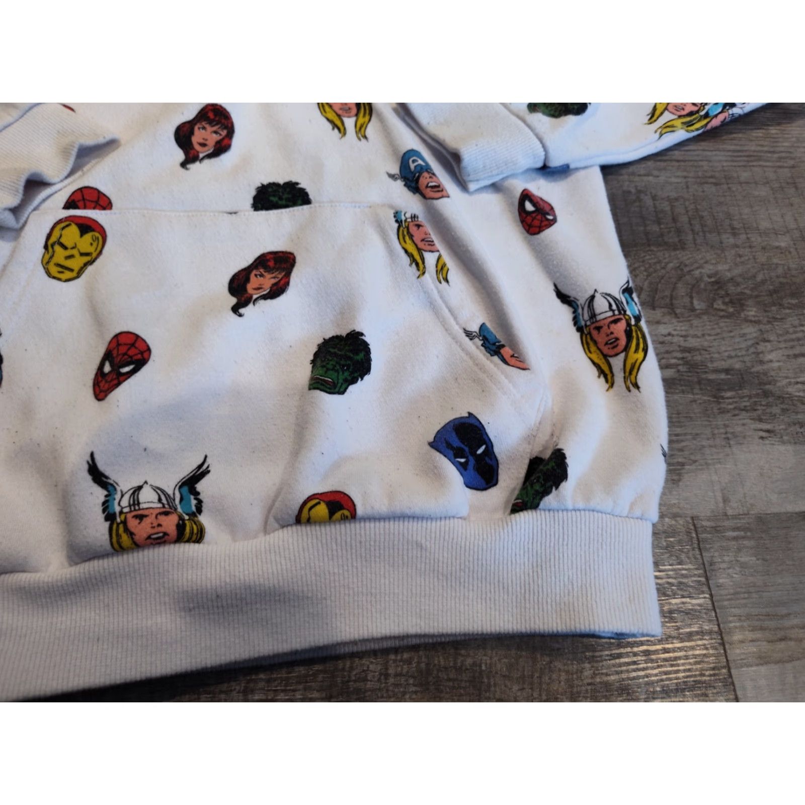 Vintage VINTAGE Marvel Comics Hoodie Mens All Over Print Sweatshirt Hooded Pullover Size Small White Graphics Size US S / EU 44-46 / 1 - 3 Thumbnail