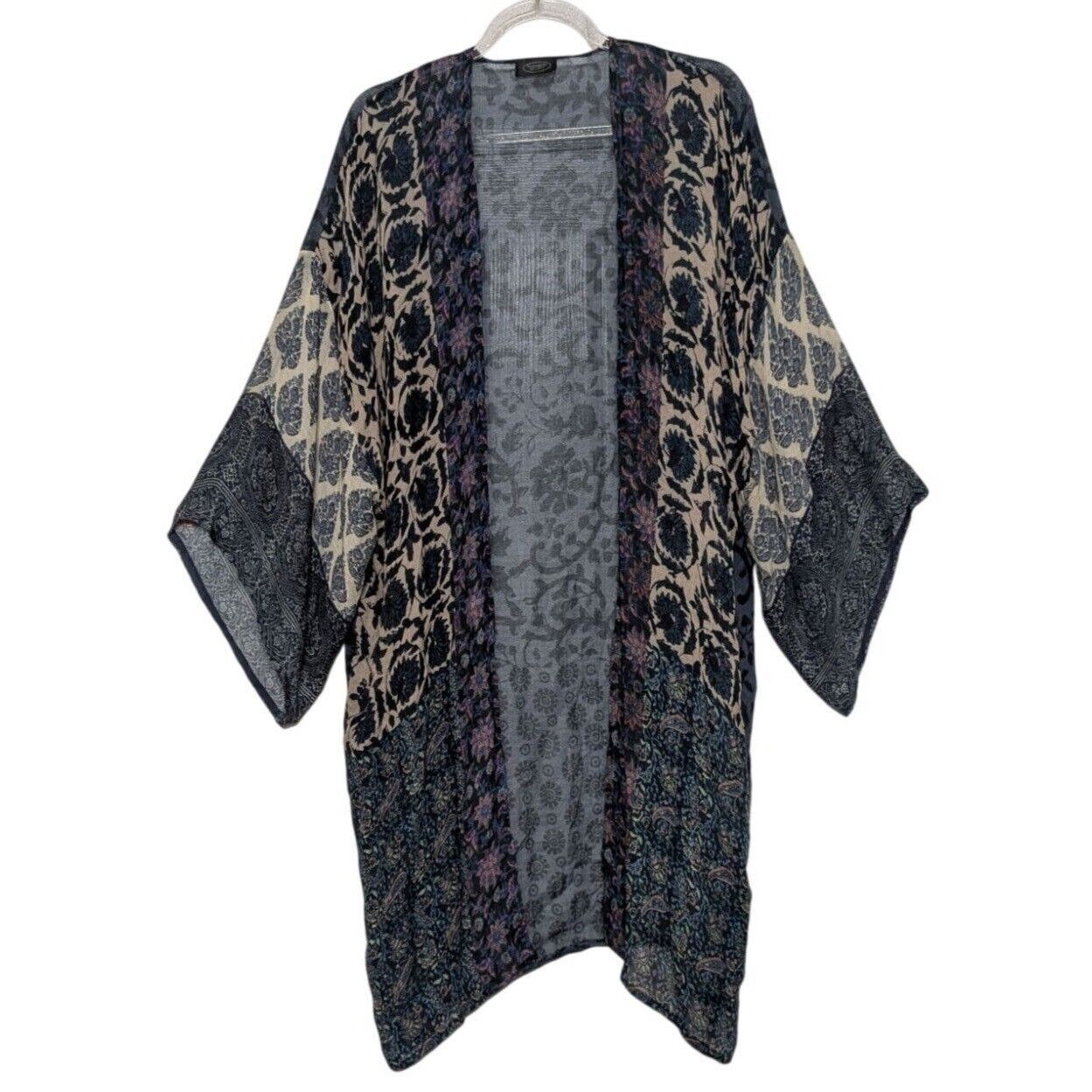 Anthropologie Anthropologie Elizabeth Gillett Floral Indira Kimono Womens Size ONE SIZE - 1 Thumbnail