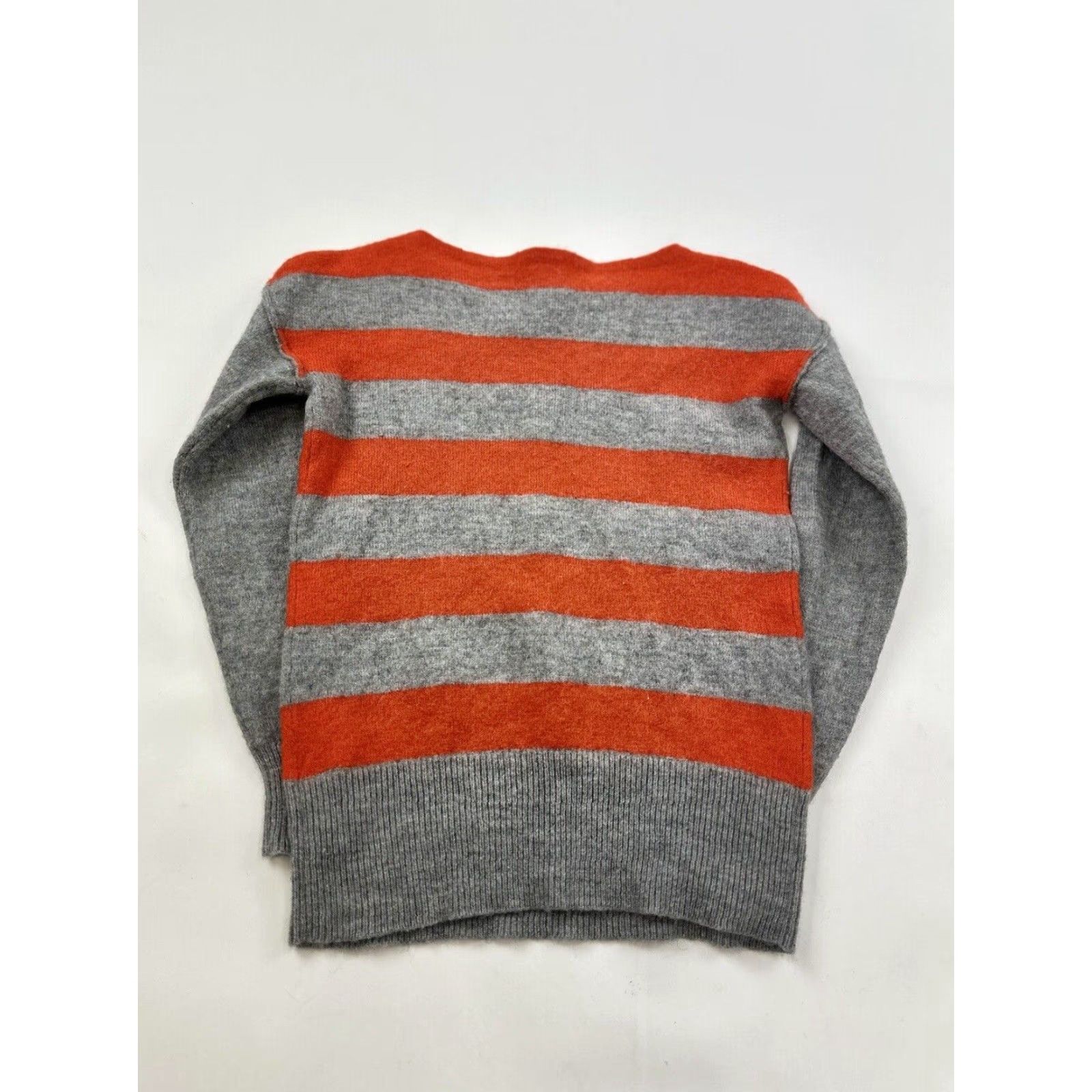 J.Crew VINTAGE J.Crew Sweater Women’s Small Orange Striped Pullover Jumper Alpaca Size S / US 4 / IT 40 - 2 Thumbnail