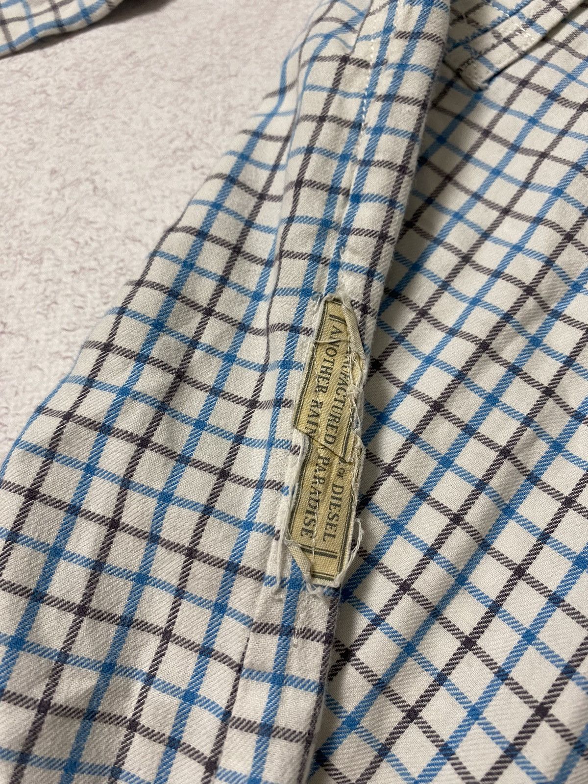 Diesel Vintage Diesel Button Up Check Shirt Zip Pocket Size XL Size US XL / EU 56 / 4 - 10 Thumbnail