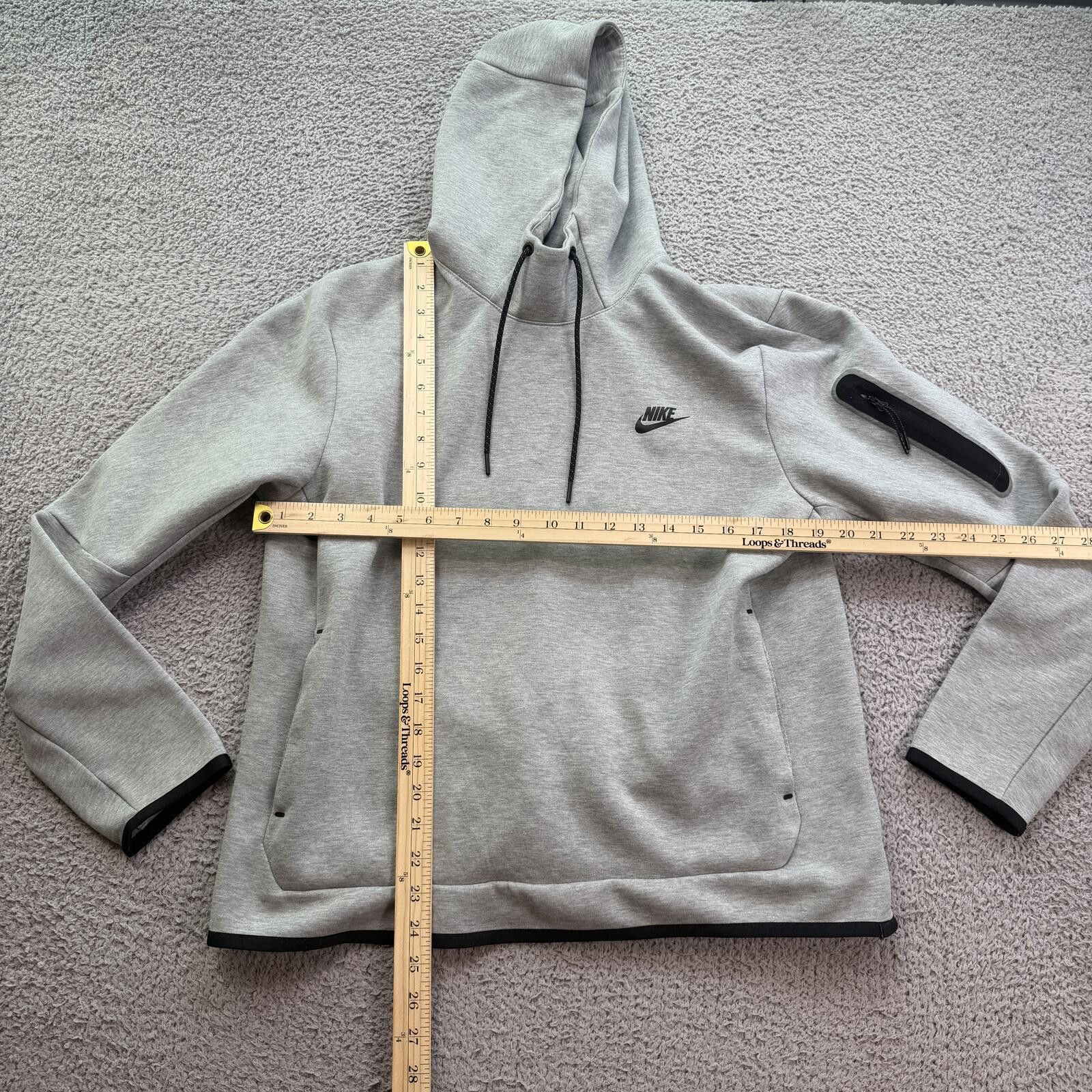 Nike Nike Tech Fleece Hoodie Gray Pullover Sweatshirt Mens Large Size US L / EU 52-54 / 3 - 3 Thumbnail