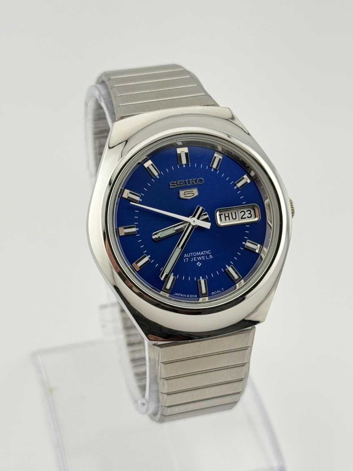 Seiko Seiko 5 Automatic Navy Blue Dial Watch – 36mm – Japan Size 36 - 1 Thumbnail