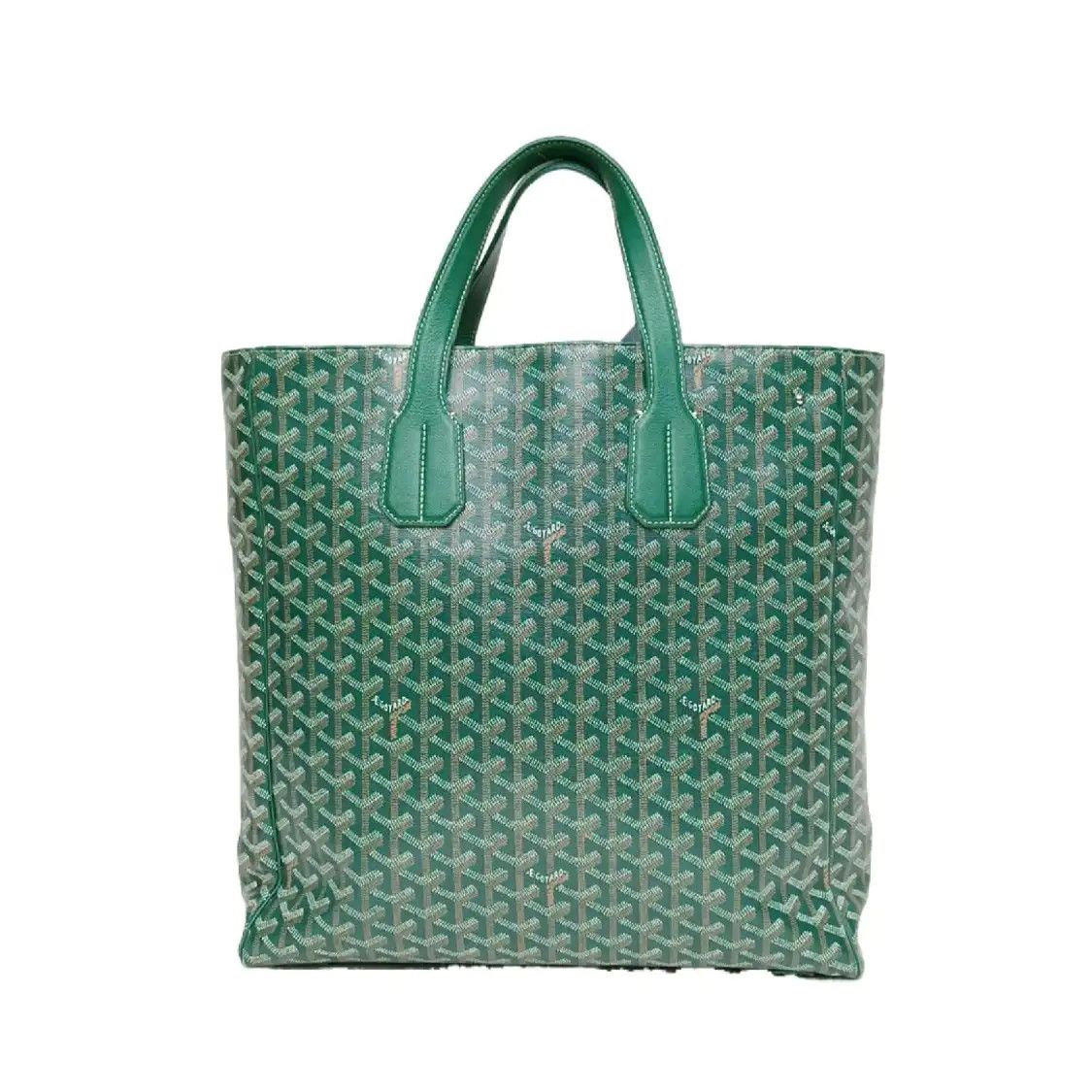 Goyard GOYARD Voltaire green coated canvas print handbag hardware Size ONE SIZE - 1 Thumbnail