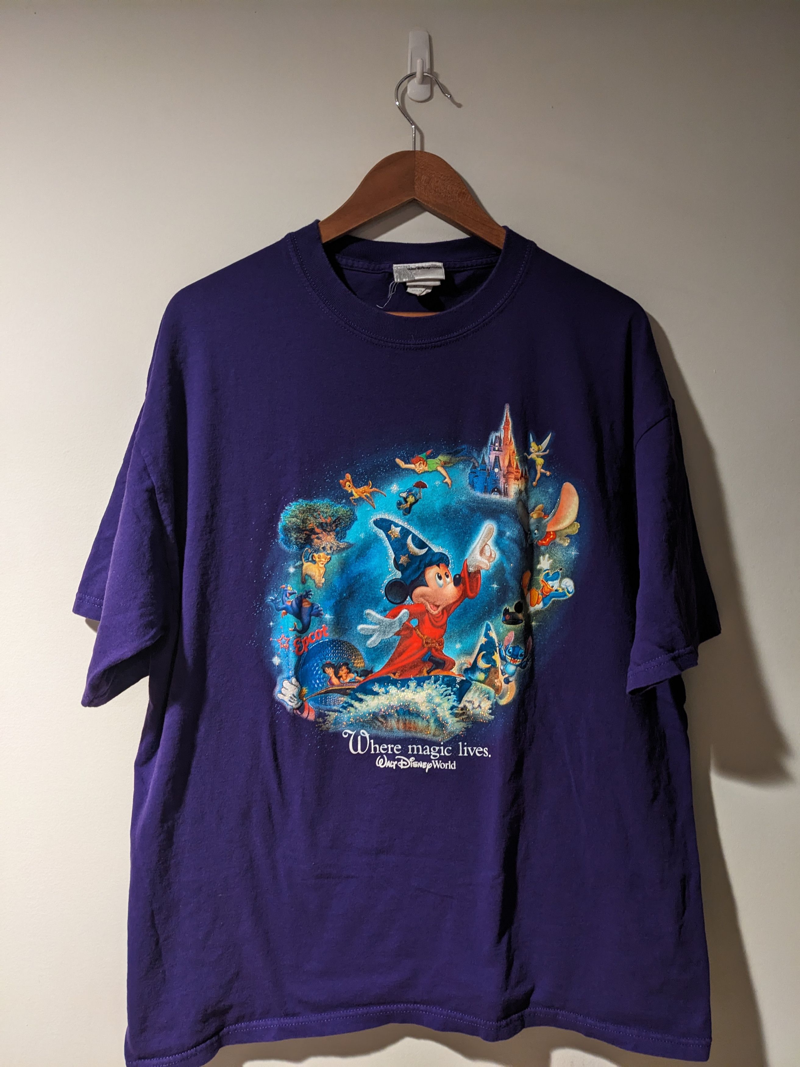 Disney × Vintage Vintage Y2K Walt Disney World Where Magic Lives T-Shirt Size US XL / EU 56 / 4 - 1 Thumbnail