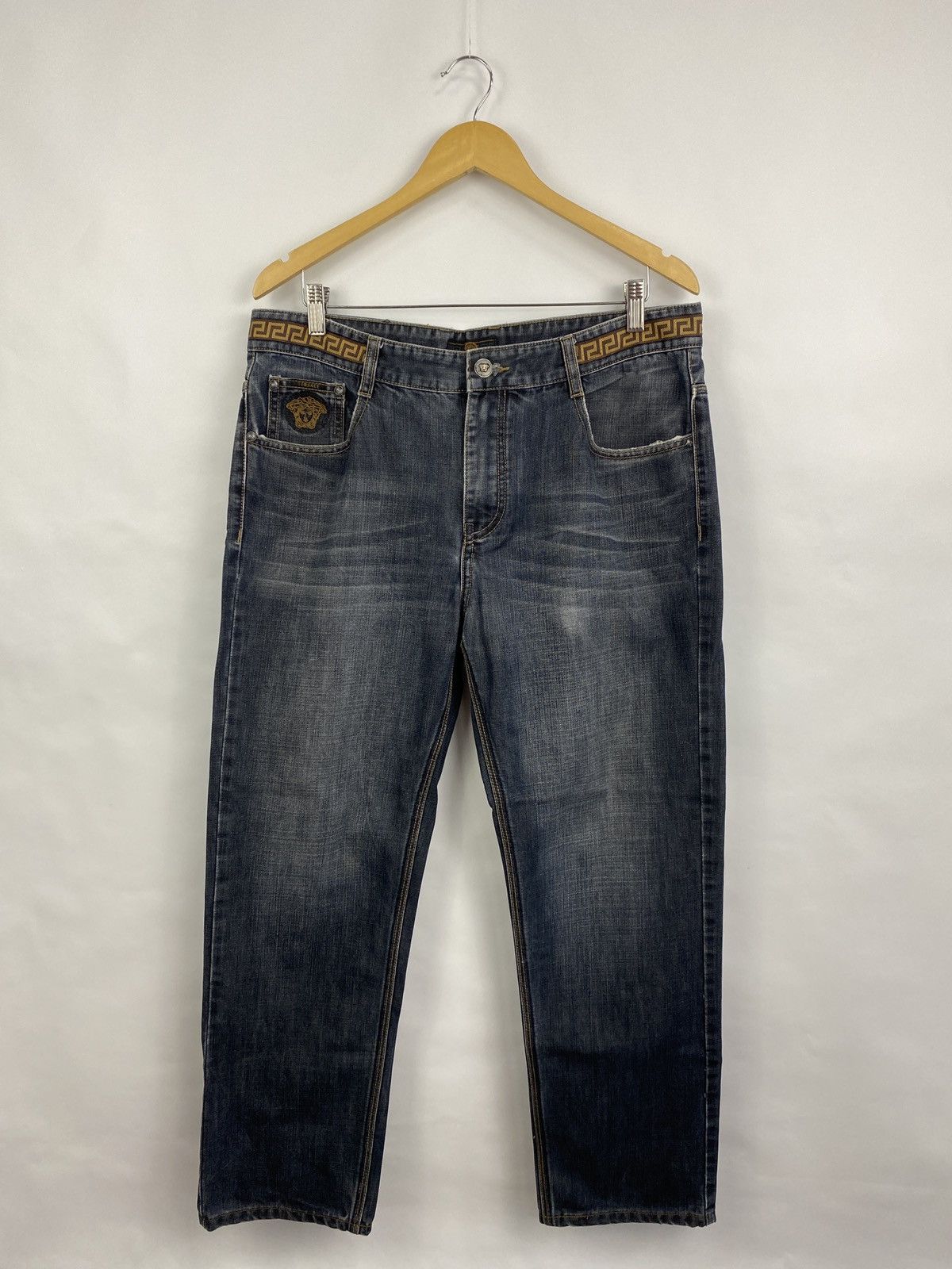 Versace 🇮🇹 Vintage 90s Versace Jeans Rare Retro Hype Y2K Size US 36 / EU 52 - 3 Thumbnail
