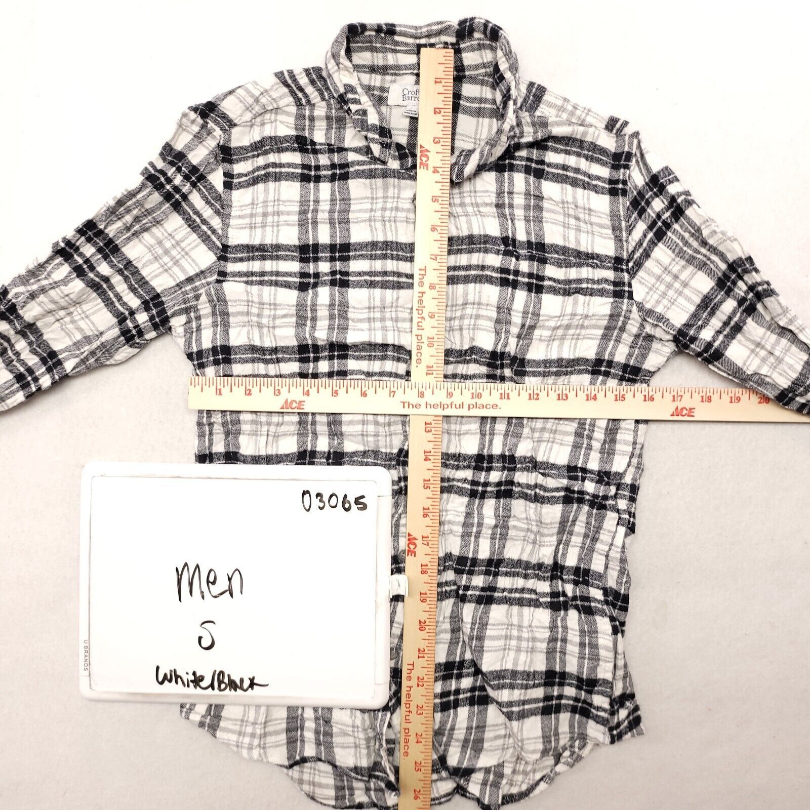 Croft & Barrow Croft & Barrow Tartan Flannel Shirt Mens Size S White Black Size US S / EU 44-46 / 1 - 6 Thumbnail