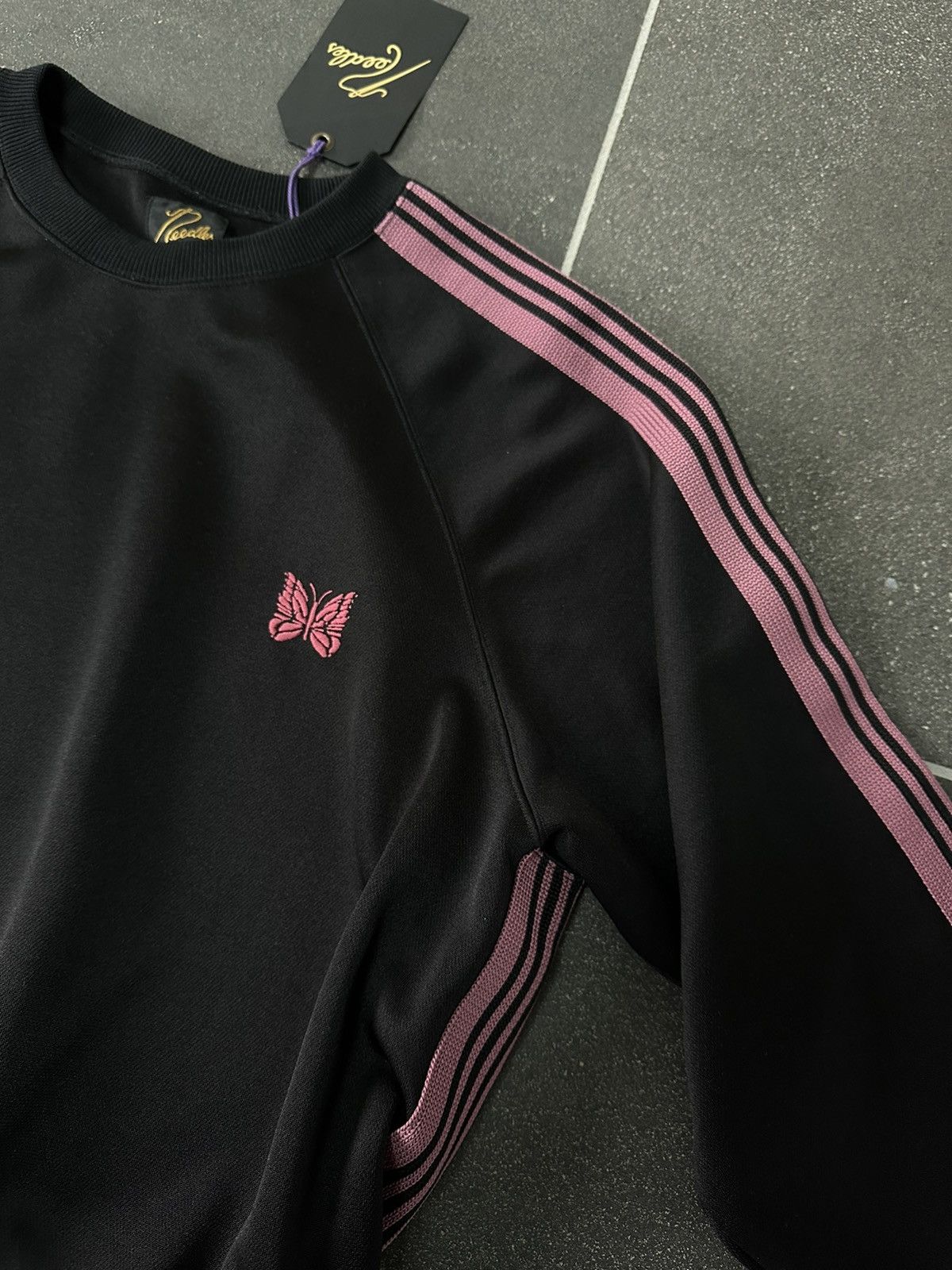Needles Needles Track Crewneck Poly Black / Red Size US M / EU 48-50 / 2 - 2 Thumbnail