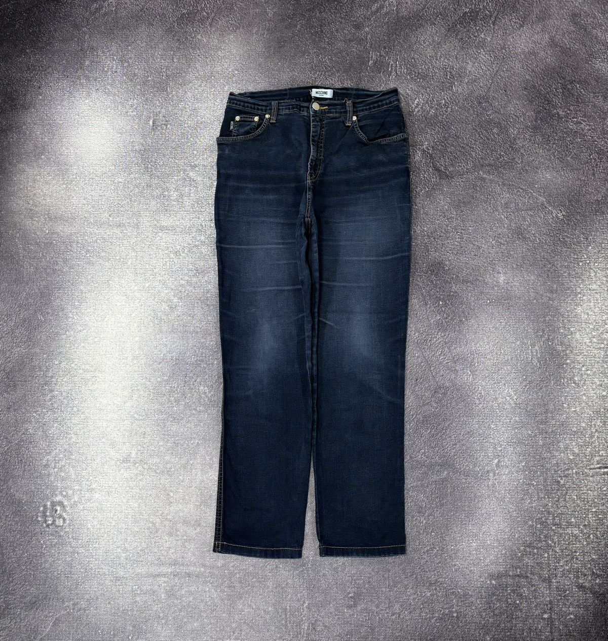 Moschino Vintage Moschino Women’s Hippie Logo Luxury Blue Denim Jeans Size 27" / US 4 / IT 40 - 2 Thumbnail