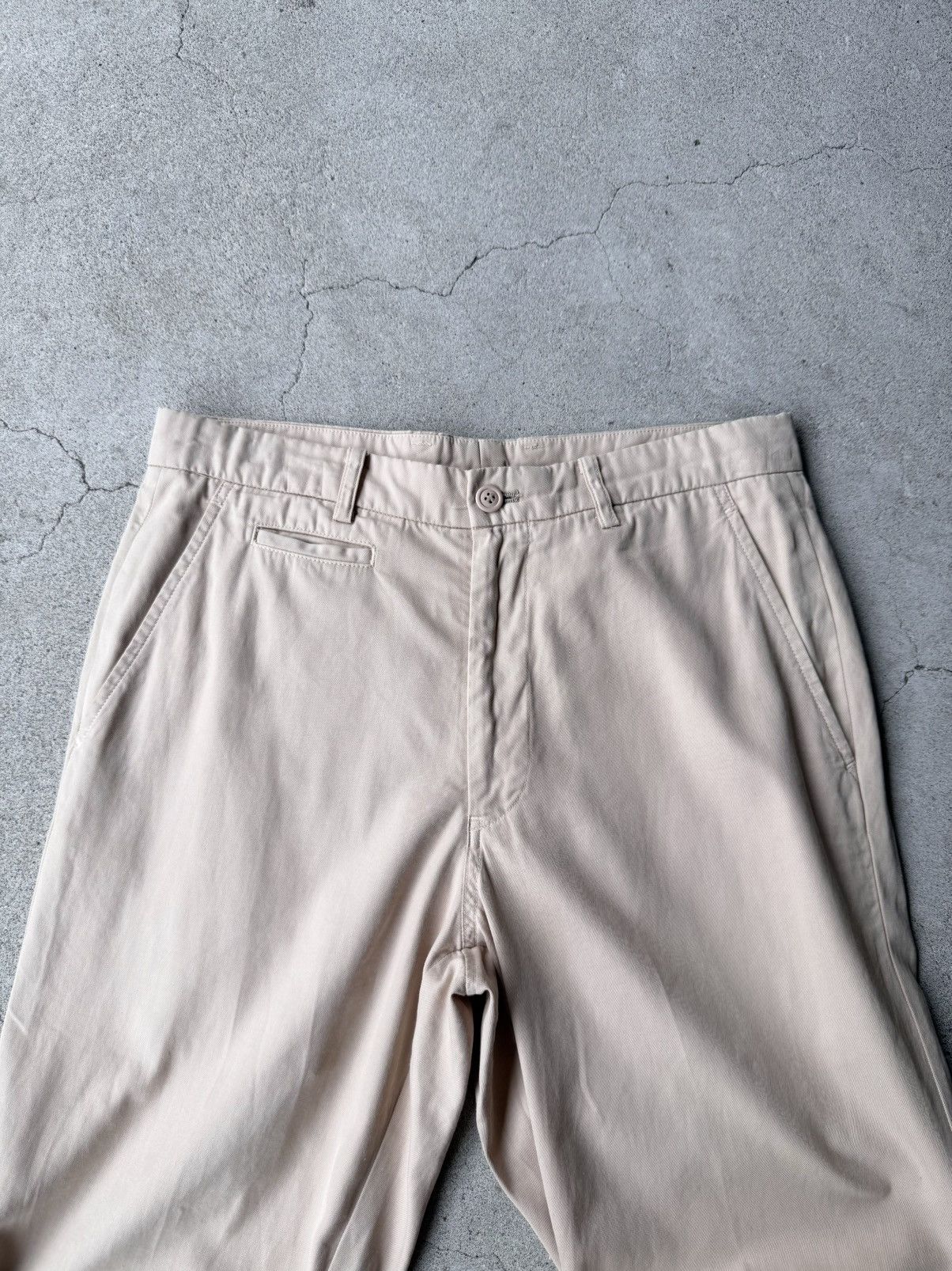 Issey Miyake ISSEY MIYAKE 2002SS Archive Beige Cotton Straight Trousers Size US 28 / EU 44 - 7 Thumbnail
