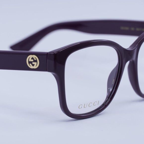 Gucci 🕶️ New Gucci GG1340O 004 Eyeglasses - Burgundy Frame Size ONE SIZE - 8 Thumbnail
