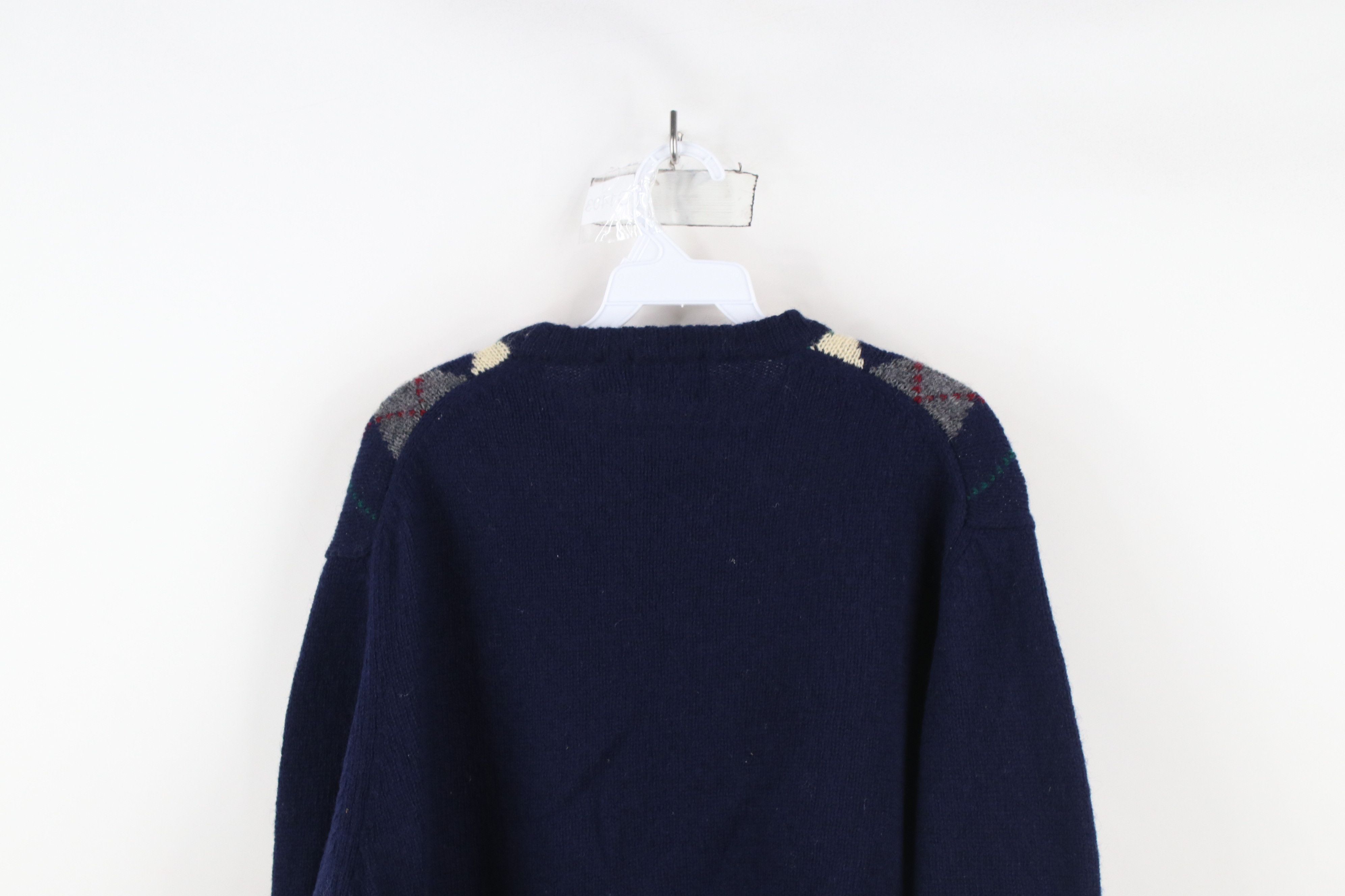 Vintage Vintage 70s Streetwear Argyle Scottish Shetland Wool Sweater Size US L / EU 52-54 / 3 - 11 Thumbnail