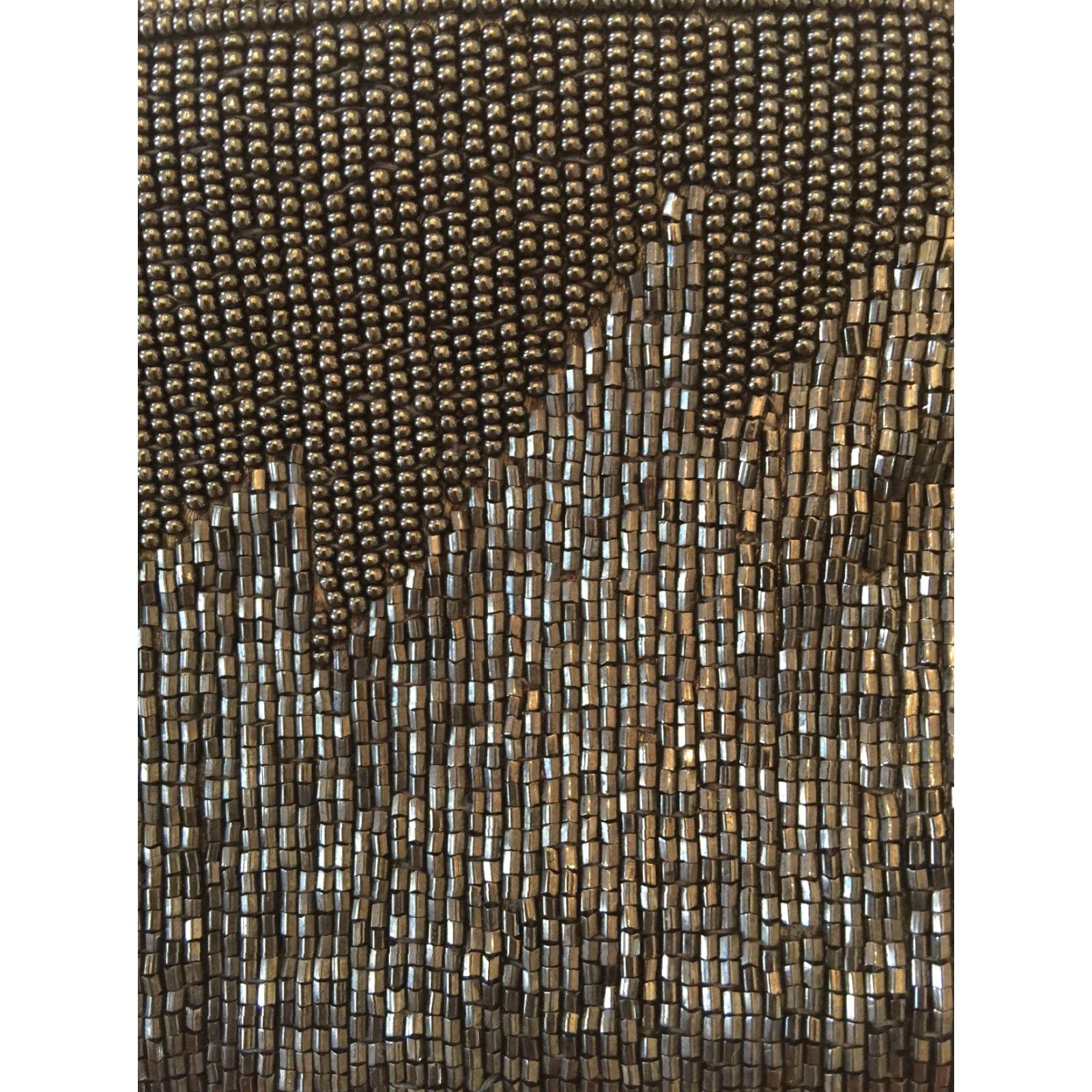 Vintage Sasha Beaded Pewter Metallic Evening Shoulderbag Small Zip Top Women Size S / US 4 / IT 40 - 5 Thumbnail