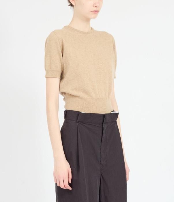 Maison Margiela o1bcso1str0526 Crewneck Knit Top in Beige Size M / US 6-8 / IT 42-44 - 3 Thumbnail