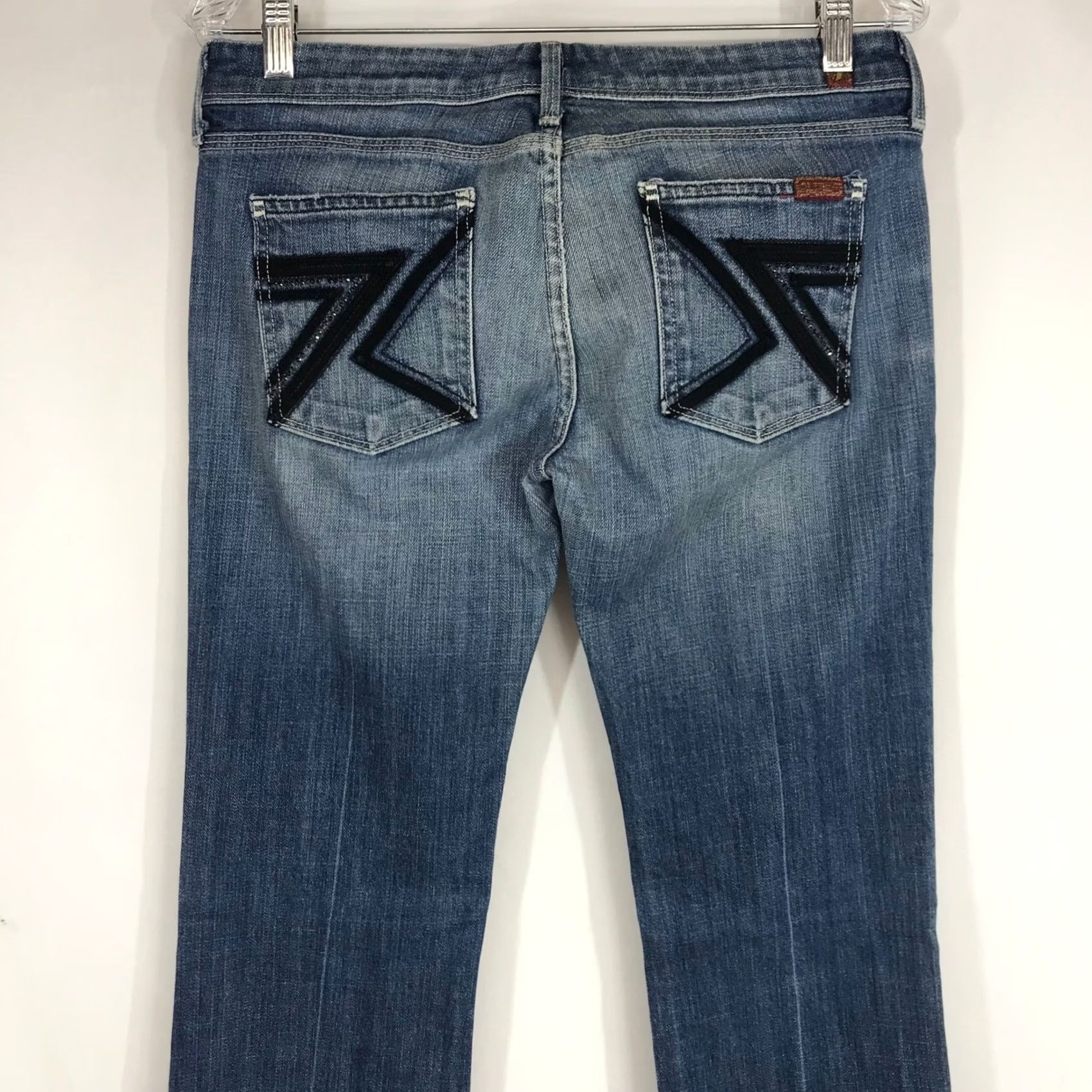 7 For All Mankind 7 For All Mankind Bootcut Jeans Medium Wash Slim 5-Pocket Design Embroidered Back Pocket Womens 29 Size 29" - 5 Thumbnail