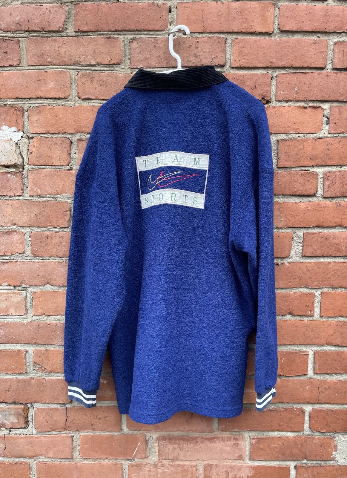 Nike × Vintage Vintage Nike Sport Fleece Big Logo Sweater / Pullover XL Size US XL / EU 56 / 4 - 1 Thumbnail