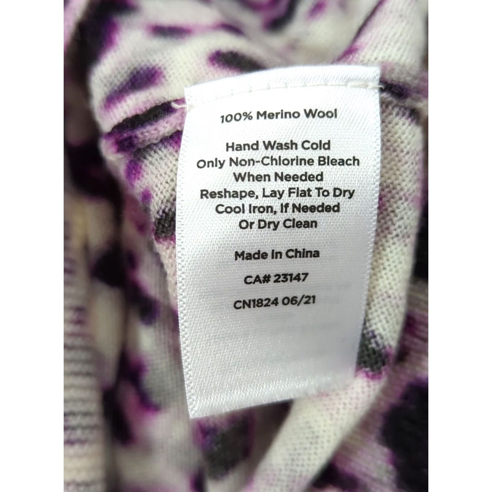 Talbots Talbots Sweater Puff Sleeve Swirl Animal Print S Women's Pullover Crew Neck Knit Merino Wool Lightweight Multicolor Size S / US 4 / IT 40 - 7 Thumbnail