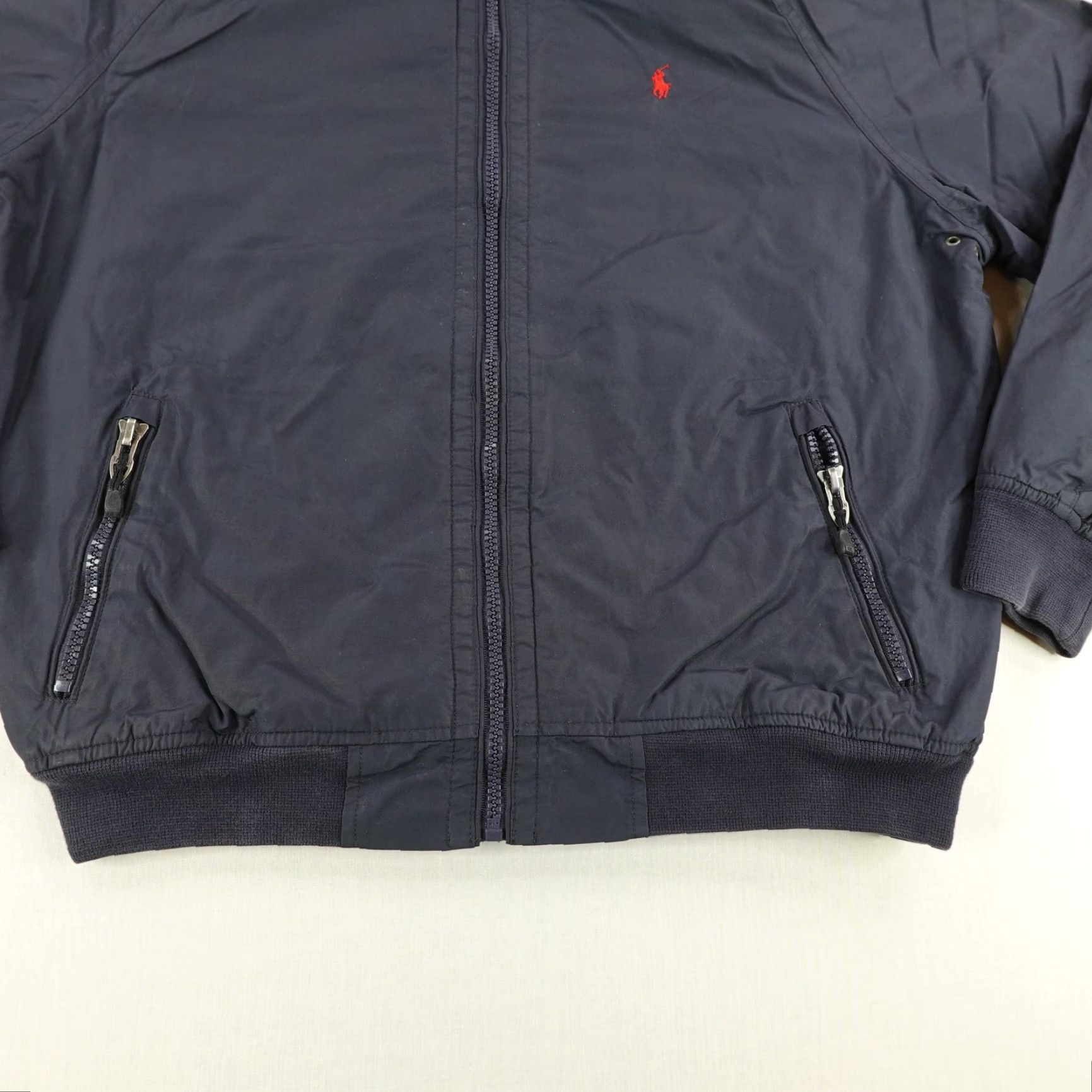 Polo Ralph Lauren VINTAGE Polo Ralph Lauren Jacket Mens 2XL Windbreaker Blue Solid Coat Lined Fleece Zip Pocket Size US XXL / EU 58 / 5 - 4 Thumbnail