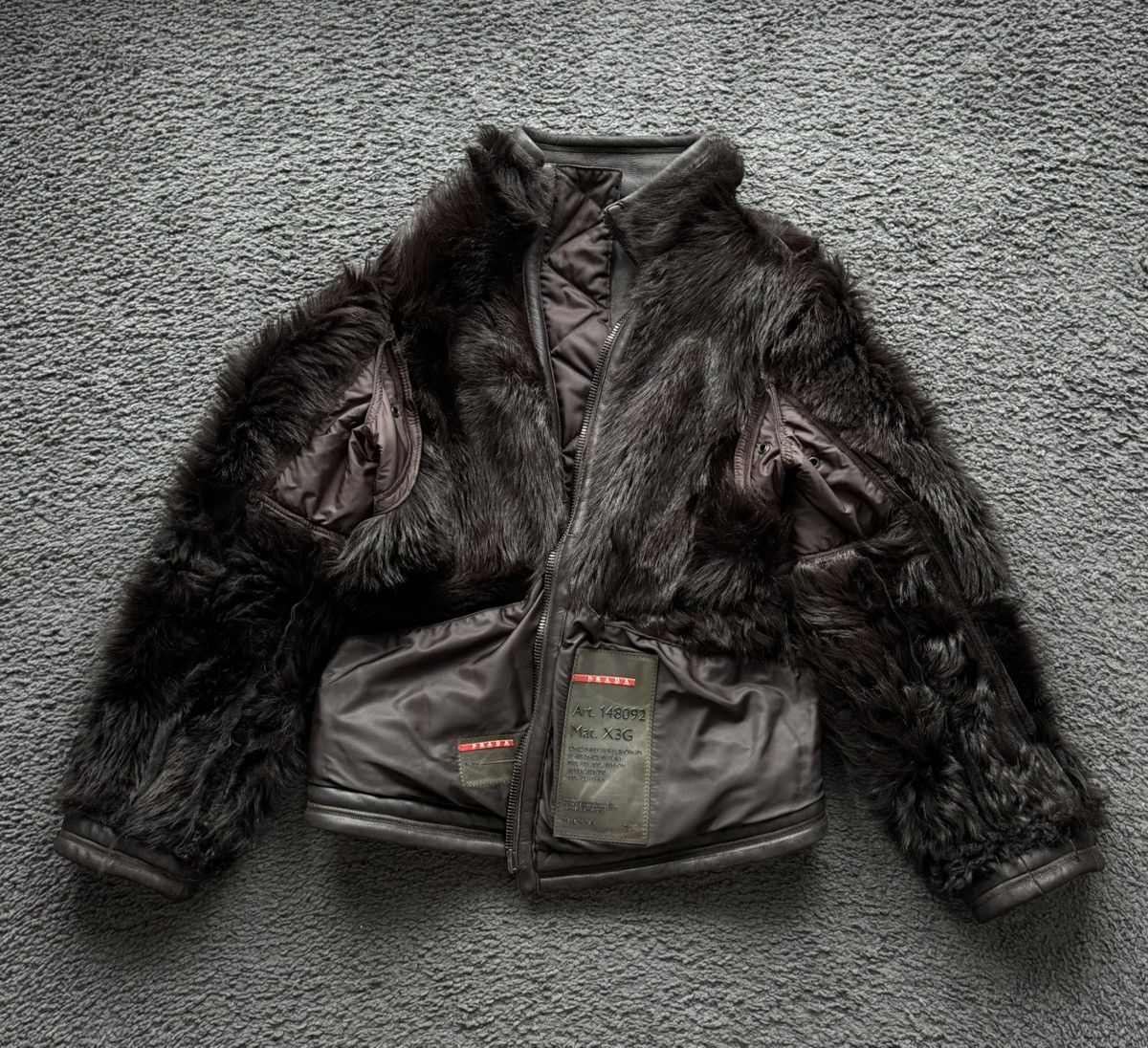 Prada Prada red tab shearling motorcycle jacket Size M / US 6-8 / IT 42-44 - 11 Thumbnail