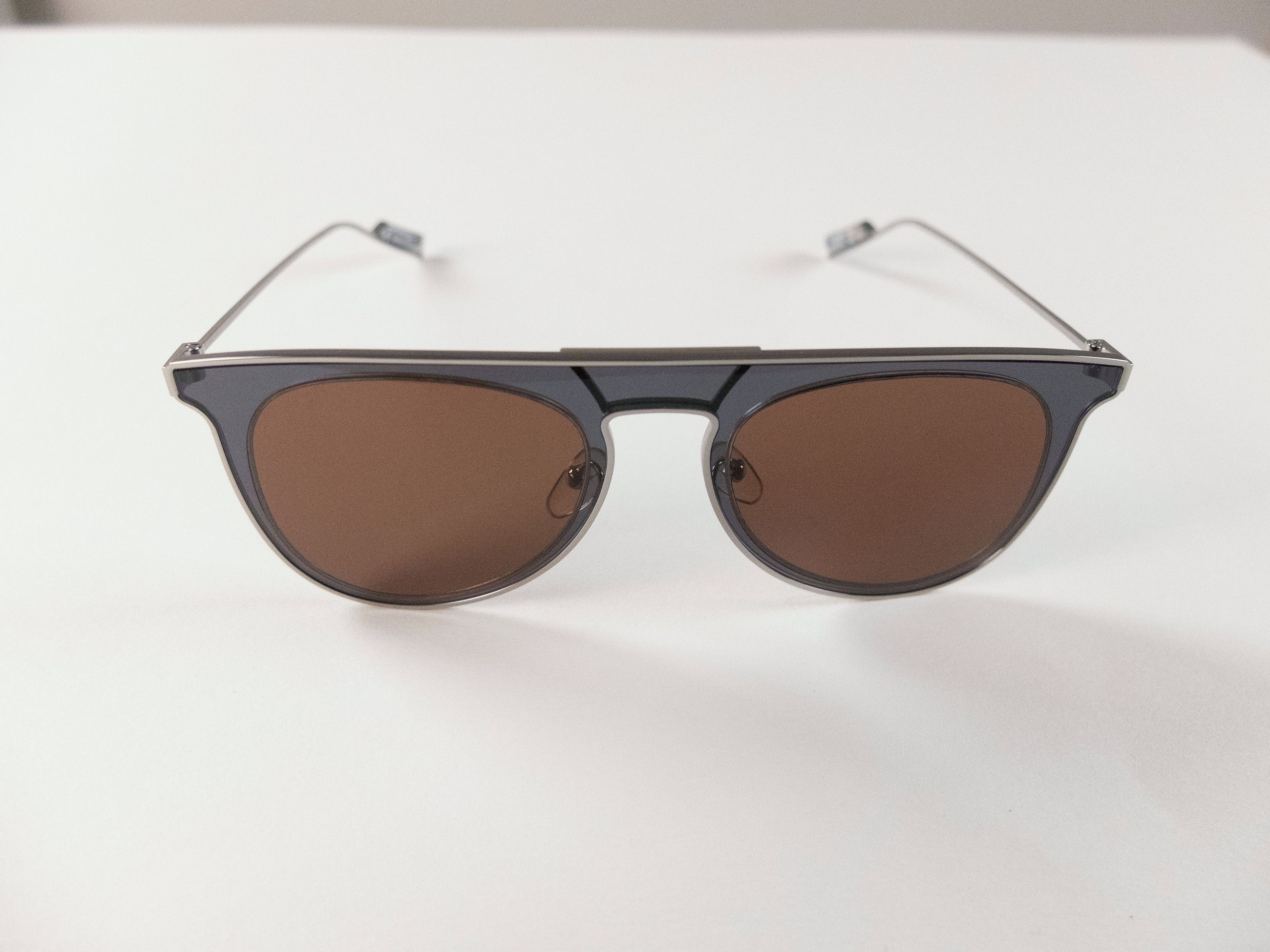 Salvatore Ferragamo SALVATORE FERRAGAMO gray omega logo metal aviator sunglasses Size ONE SIZE - 2 Thumbnail