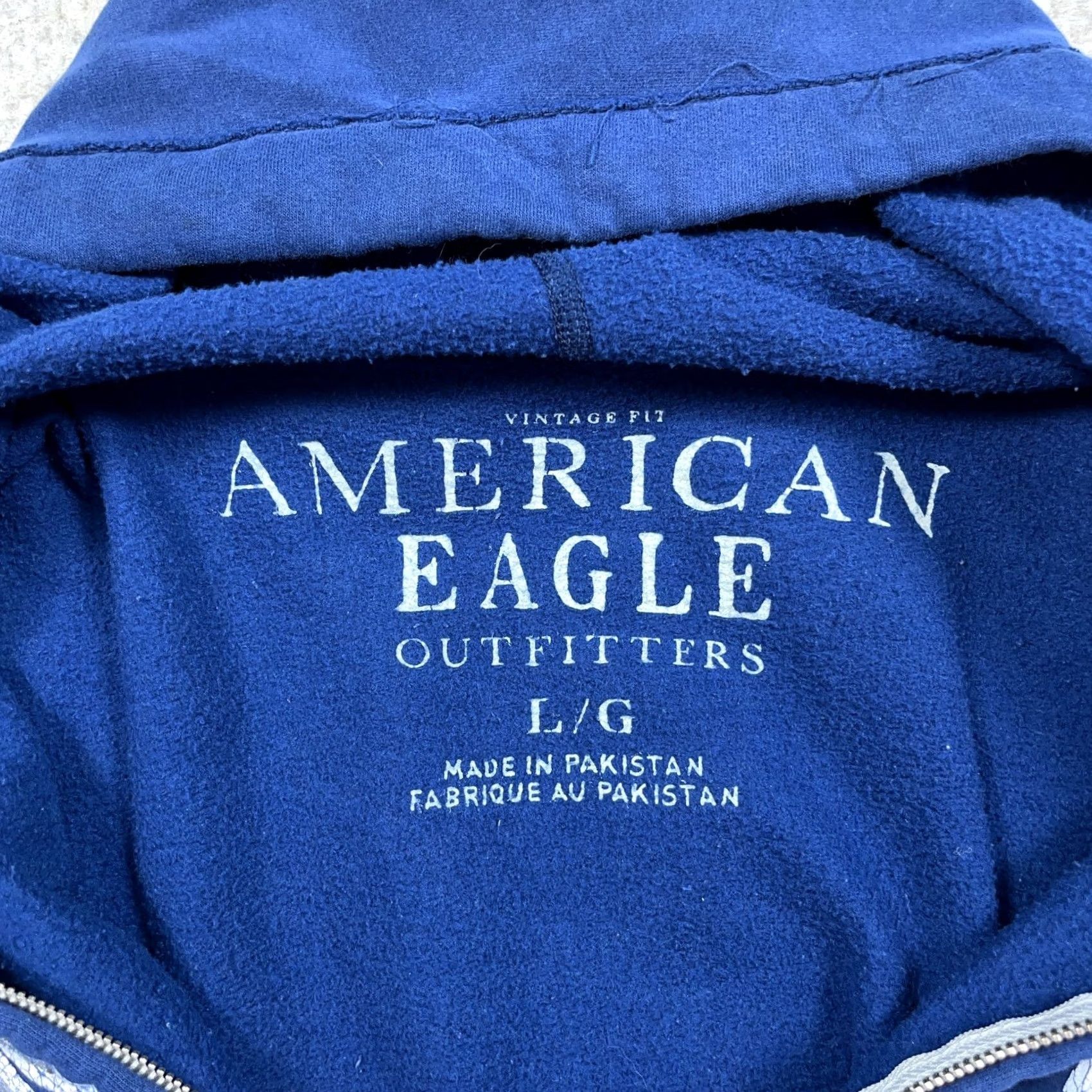 American Eagle Outfitters VINTAGE American Eagle Outfitters Hoodie Men L Blue Full Zip Logo Graphic Print Hooded 2000s Size US L / EU 52-54 / 3 - 3 Thumbnail