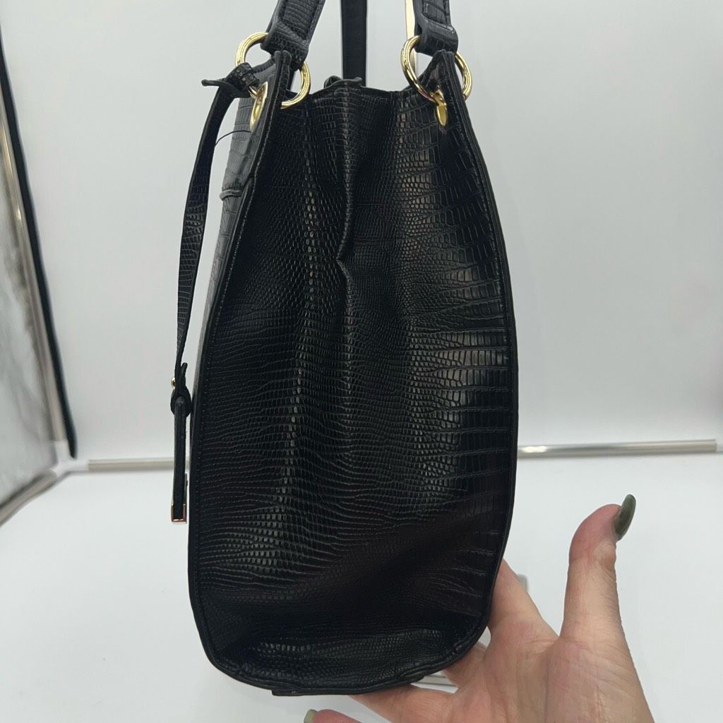 London Fog London Fog Croc/Snake Embossed Faux Leather Three Pocket Large Tote Size ONE SIZE - 4 Thumbnail