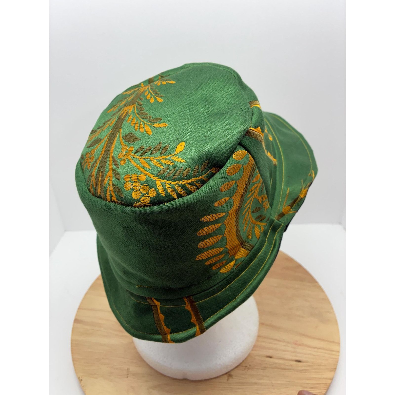 Other Forest Green Upcycled Bucket Hat – Handmade Size ONE SIZE - 6 Thumbnail