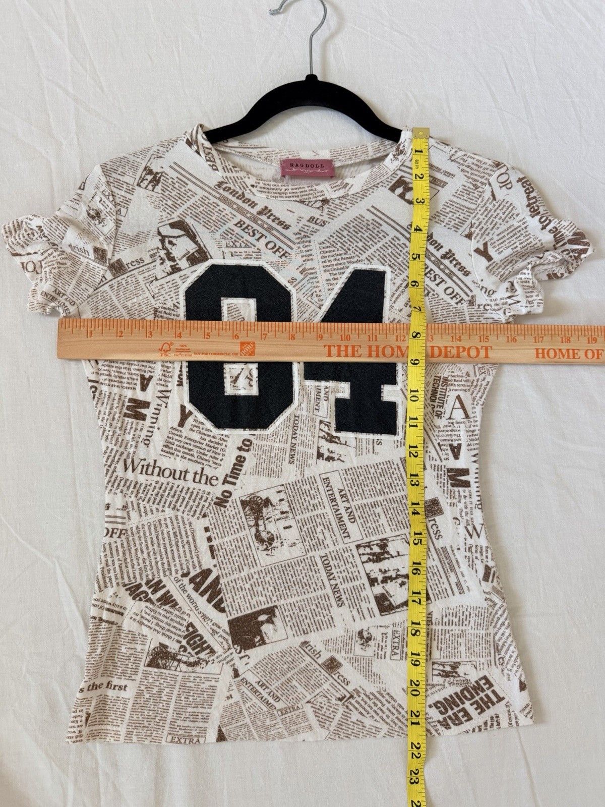 Other Ragdoll LA Newspaper Print Tee Shirt 84 Graphic Brown White Size M / US 6-8 / IT 42-44 - 11 Thumbnail
