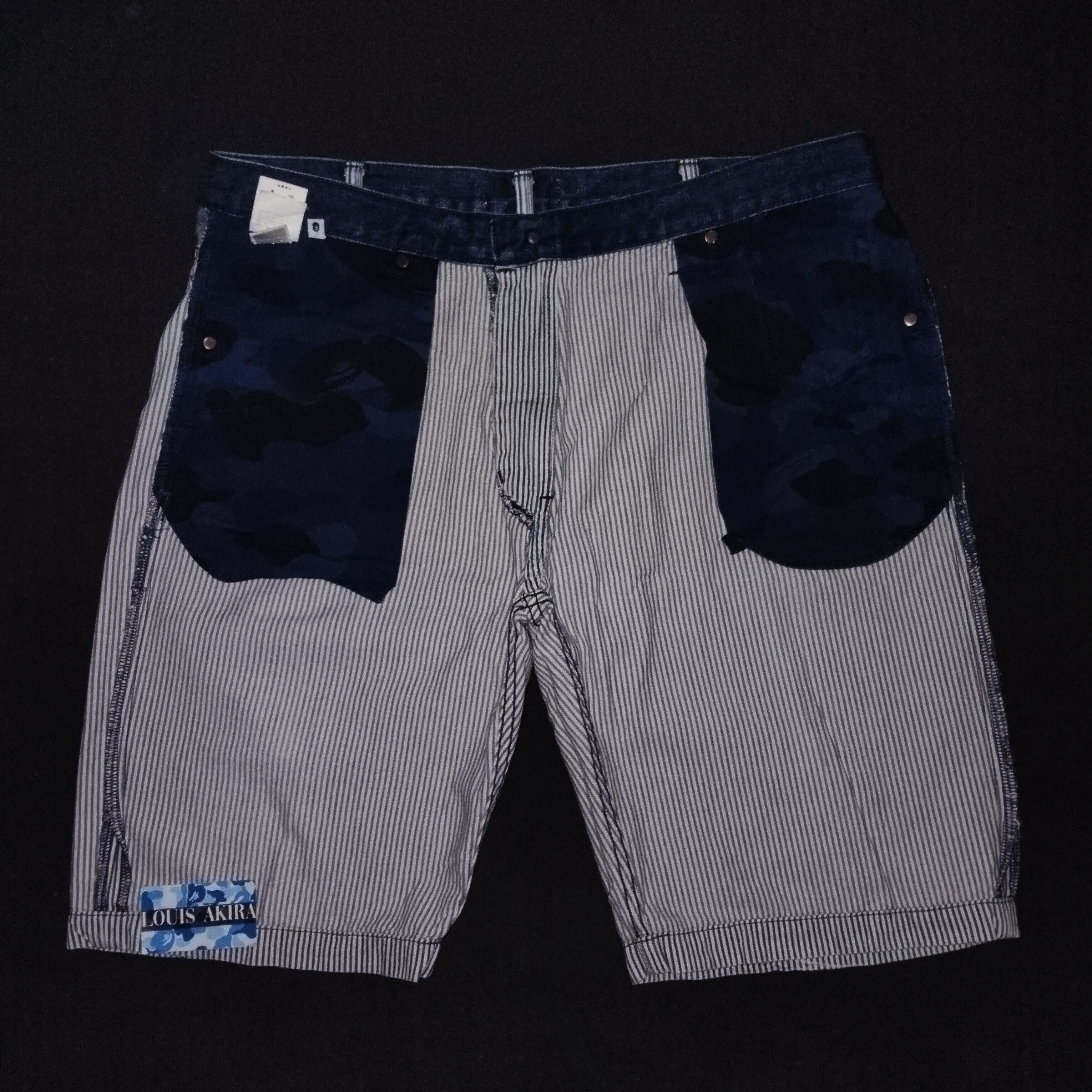 Bape 2008 Bape Denim Hickory Shorts Pants Size US 38 / EU 54 - 7 Thumbnail