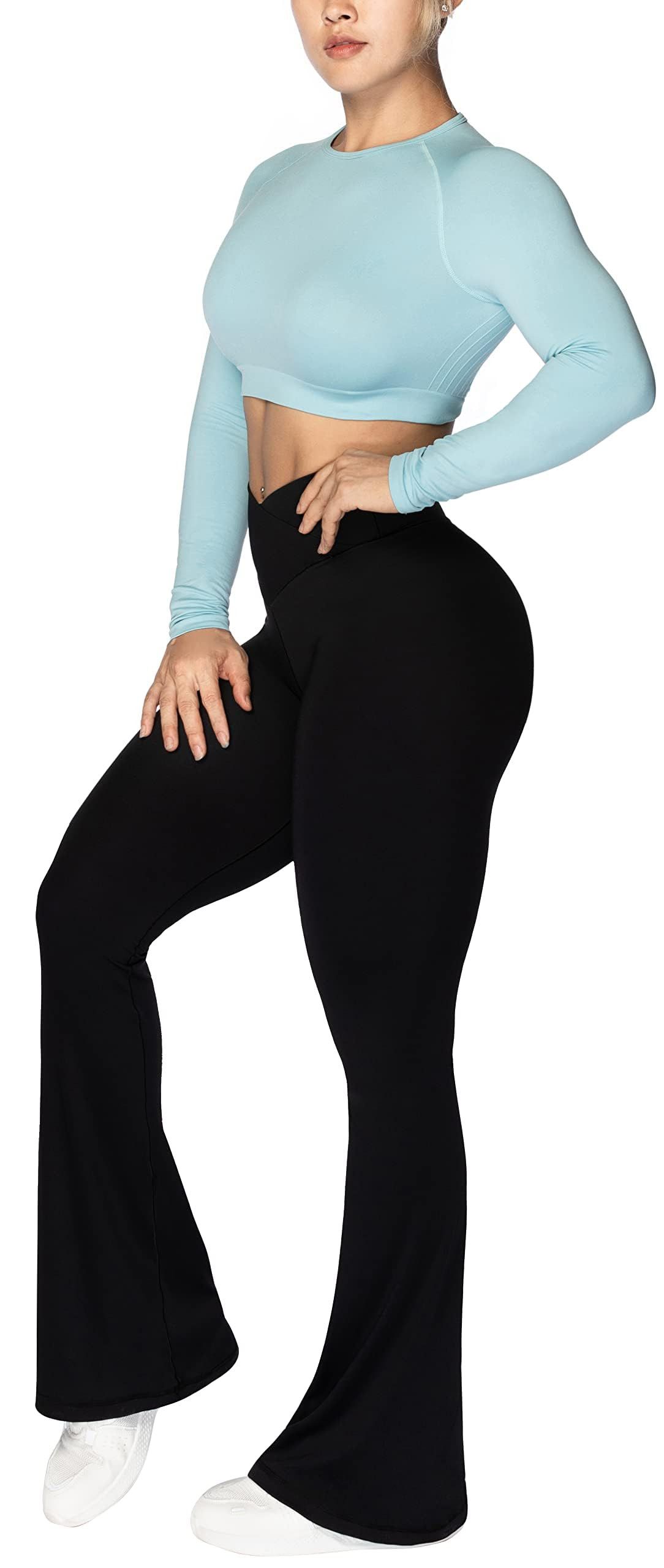 Other Flare Leggings, Crossover Yoga Pants with Tummy Control Size 33" - 1 Thumbnail
