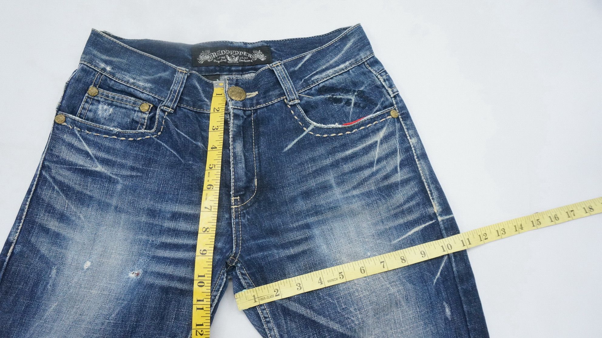 Japanese Brand Red Pepper Japan Co Reworked Embroidered Beads Pocket Jeans Size US 29 - 12 Thumbnail