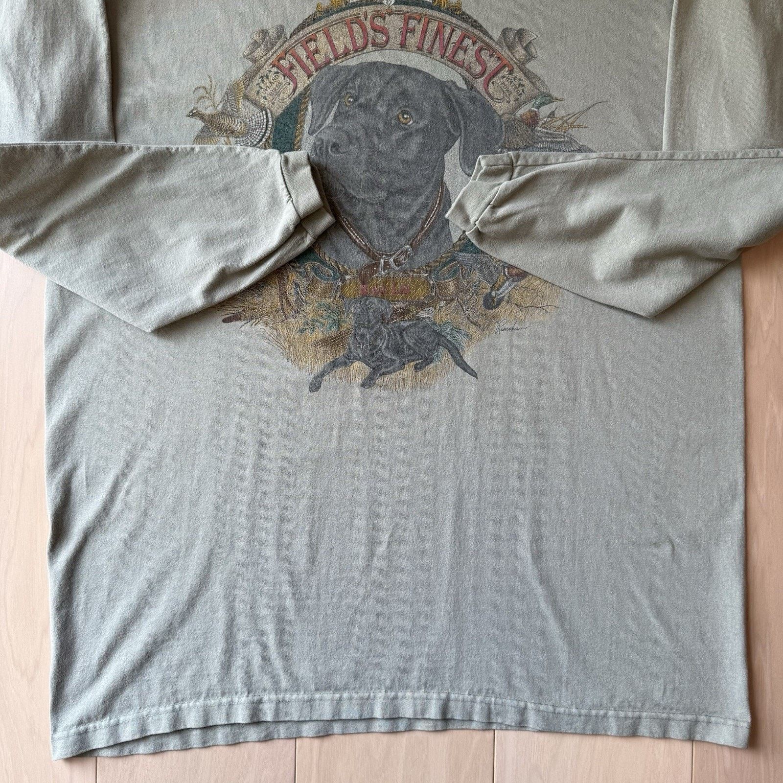 Eddie Bauer Vintage Eddie Bauer Shirt Green 90s Long Sleeve Dog Fields Size US XXL / EU 58 / 5 - 5 Thumbnail