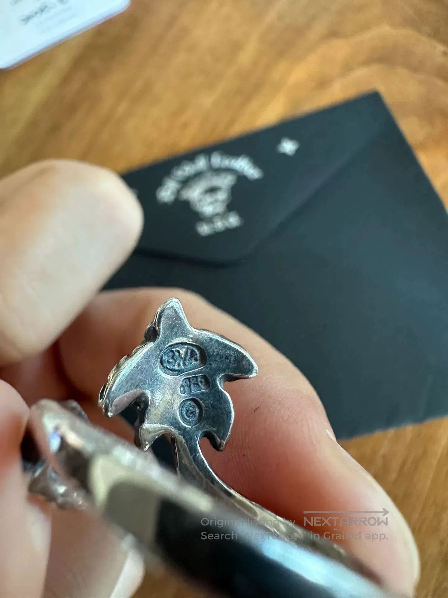 Bill Wall Leather BWL Smiley Silver Ring. Size ONE SIZE - 5 Thumbnail