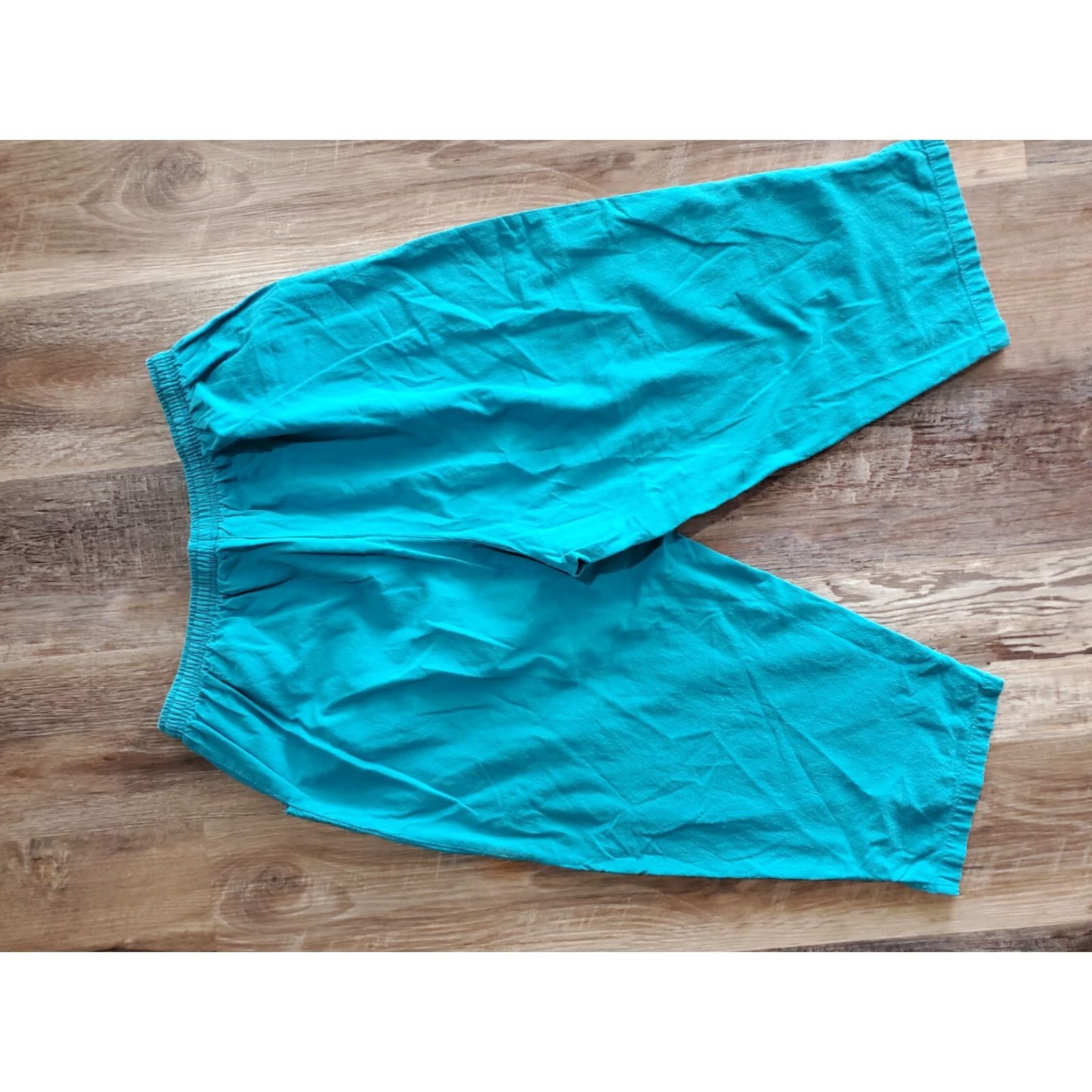 Vintage Bobbie Brooks Pants Womens XL Blue Pull On Elastic Waist Casual Tapered Ankle Inseam 19 in. Regular Fit Front Flat Front Womens Pants Blue XL Regular Size 40" / US 18 - 3 Thumbnail