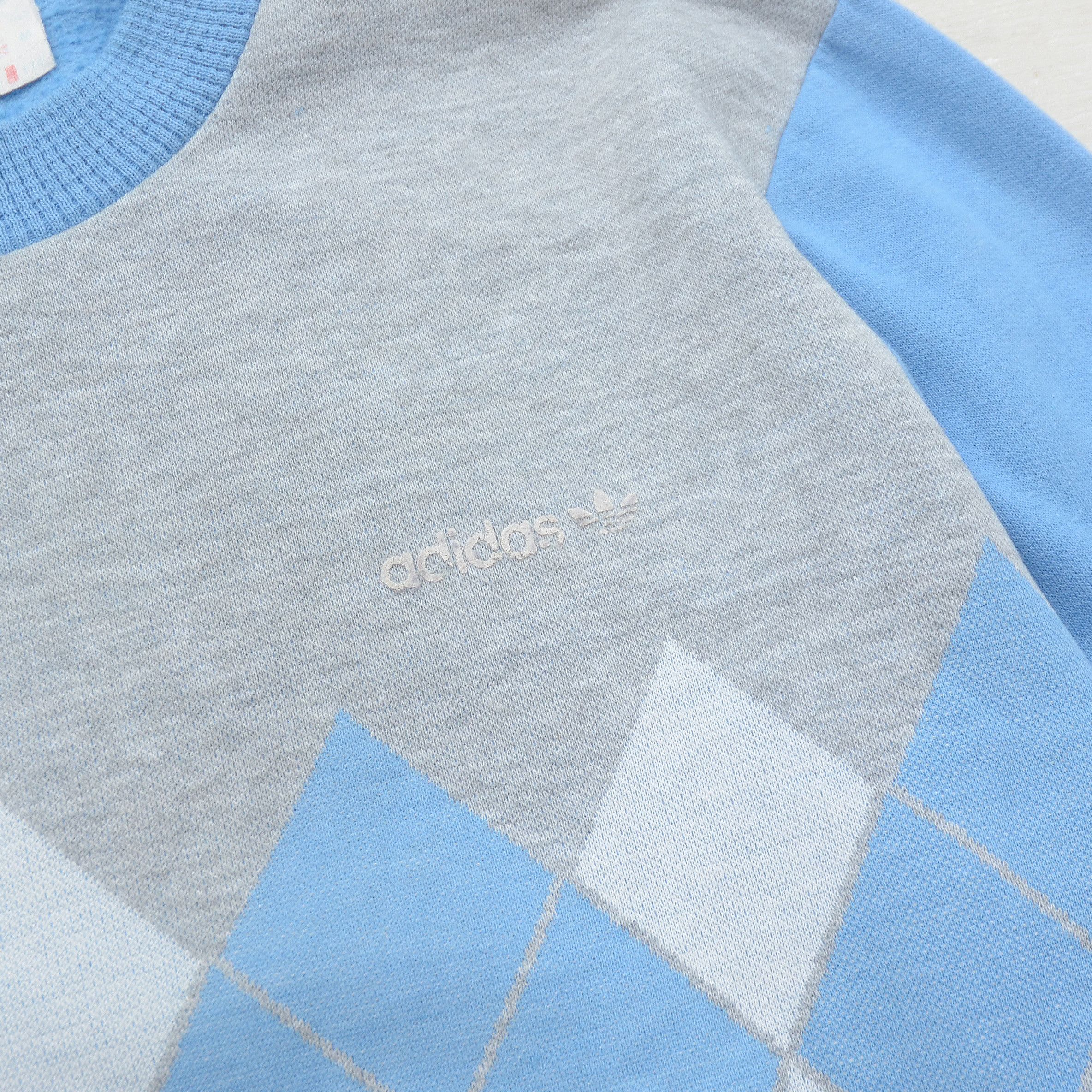 Adidas × Vintage Vintage 70-80's Adidas Ventex GREENWICH Diamond Sweatshirt Size US M / EU 48-50 / 2 - 4 Thumbnail