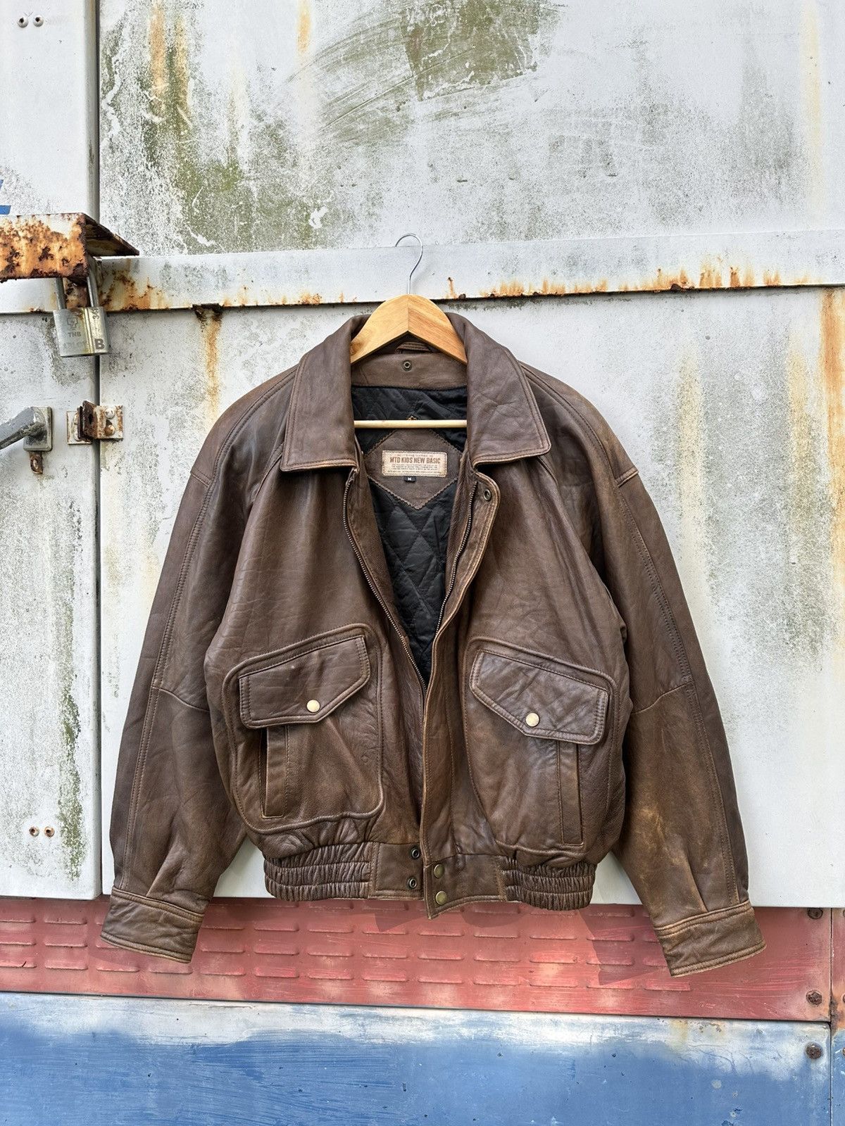 Vintage 🪖Vintage Aviator Leather Bomber Jacket Size US M / EU 48-50 / 2 - 2 Thumbnail