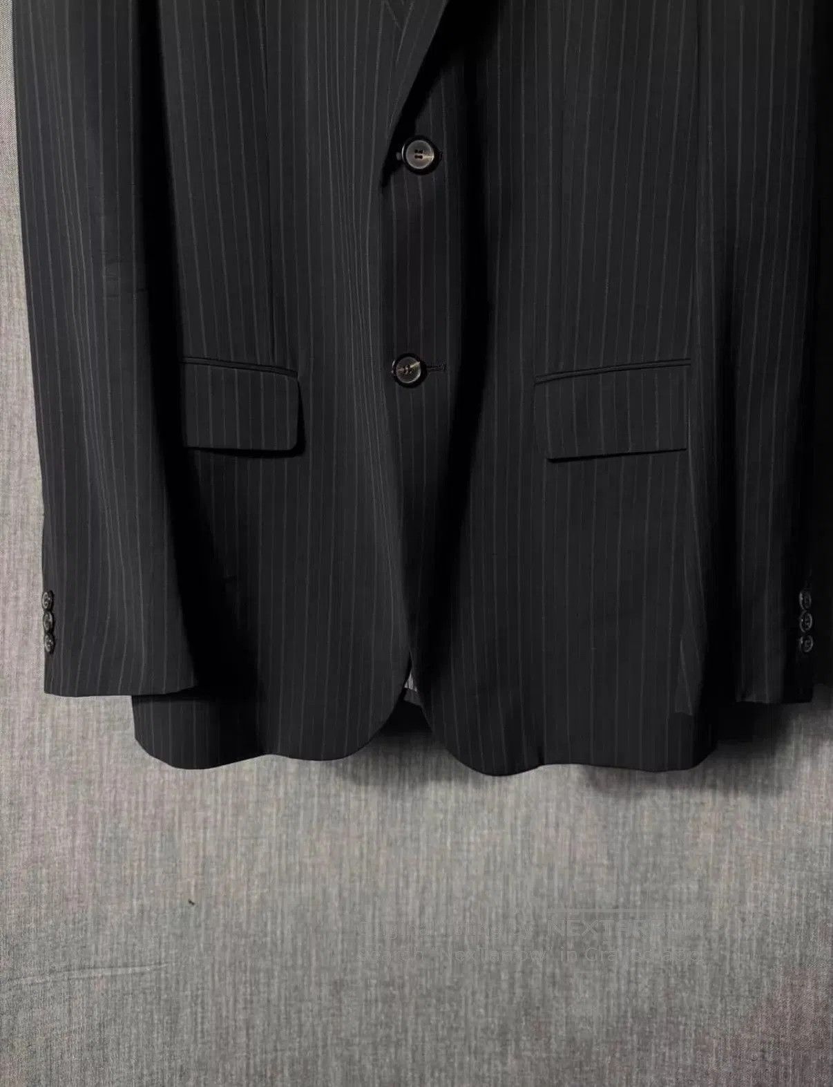 Raf Simons Black Striped Single-Breasted Blazer. Size US M / EU 48-50 / 2 - 4 Thumbnail
