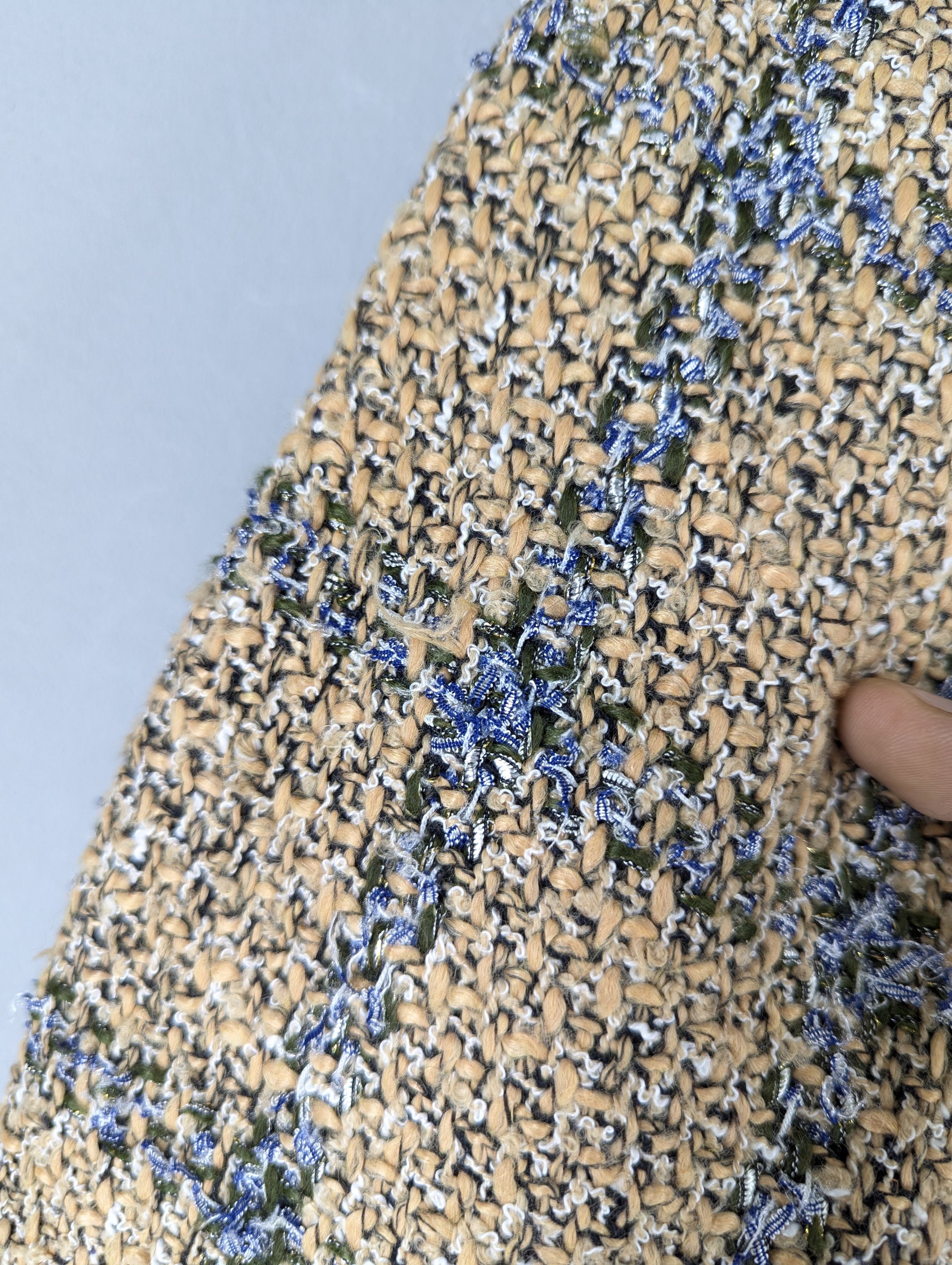 Designer Plastic Island Multicolor Tweed Cropped Jacket Size M / US 6-8 / IT 42-44 - 9 Thumbnail