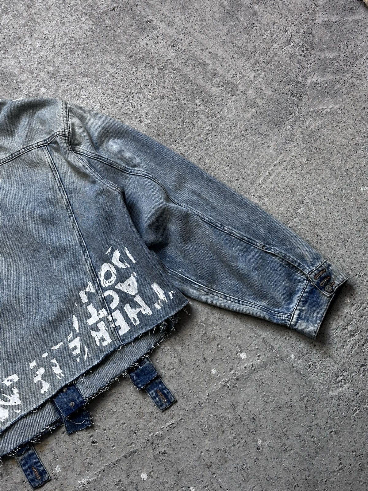 MM6 MM6 Maison Margiela Cropped Denim Jacket Graphic Print Size US M / EU 48-50 / 2 - 11 Thumbnail