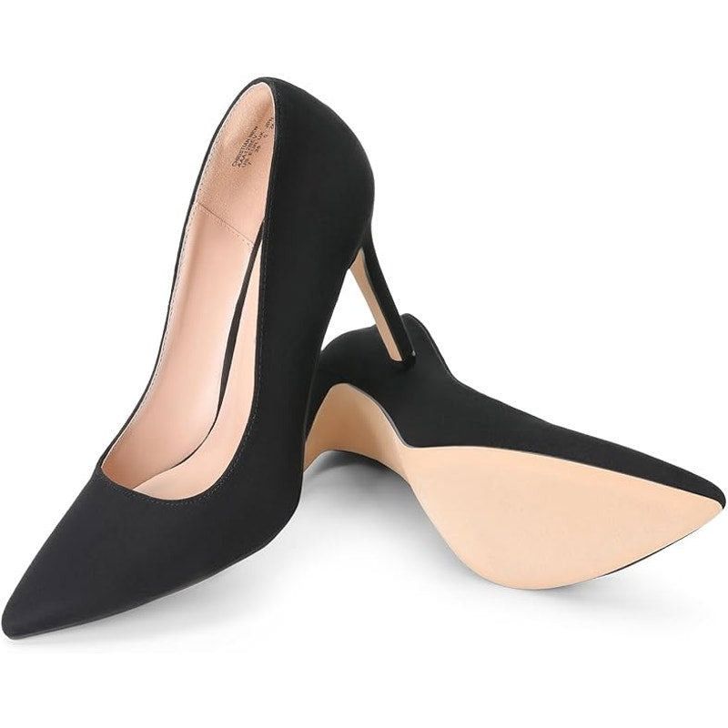 Other Dream Pairs Women's Black Faux Suede 4" Heel Pumps Size 7 Size US 7 / IT 37 - 6 Thumbnail