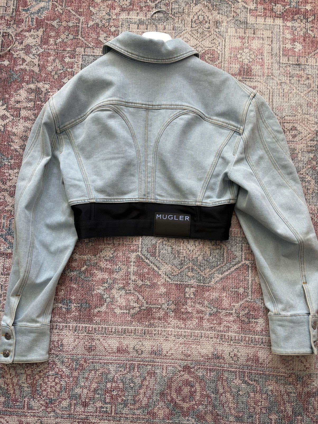 Mugler Mugler cropped denim jacket Size M / US 6-8 / IT 42-44 - 5 Thumbnail