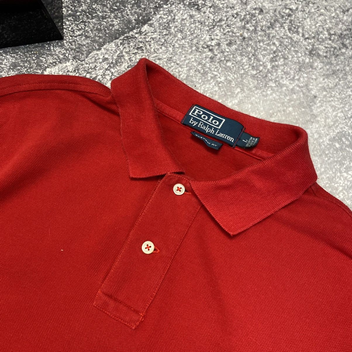 Polo Ralph Lauren Vintage Polo Ralph Lauren Small Basic logo Red Longsleeve Size US L / EU 52-54 / 3 - 4 Thumbnail
