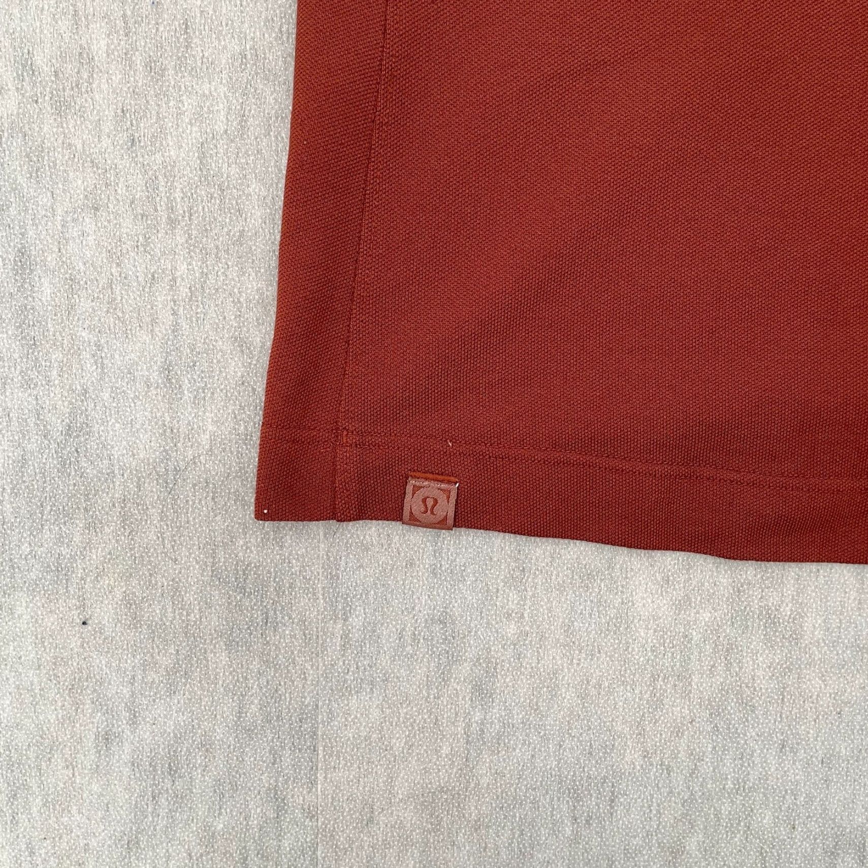 Lululemon Polo Shirt Adult Small Orange Short Sleeve Activewear Mens S
