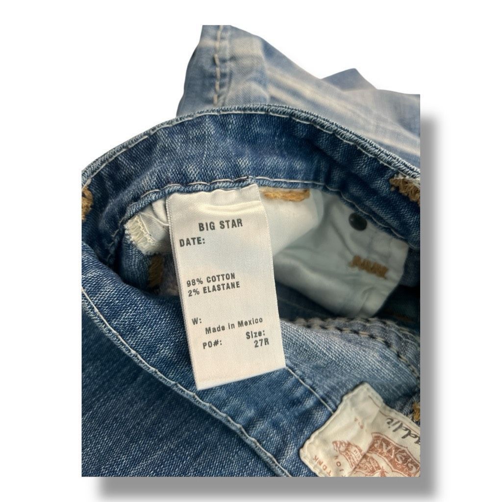 Big Star Big Star Y2K Distressed Low Rise Cropped Jeans Size 27 Size 27" / US 4 / IT 40 - 5 Thumbnail