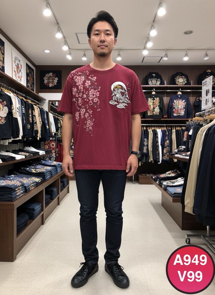 Karakuri Tamashii Karakuri Tamashi Sukajan Harajuku Tshirt A949 Size US L / EU 52-54 / 3 - 2 Thumbnail