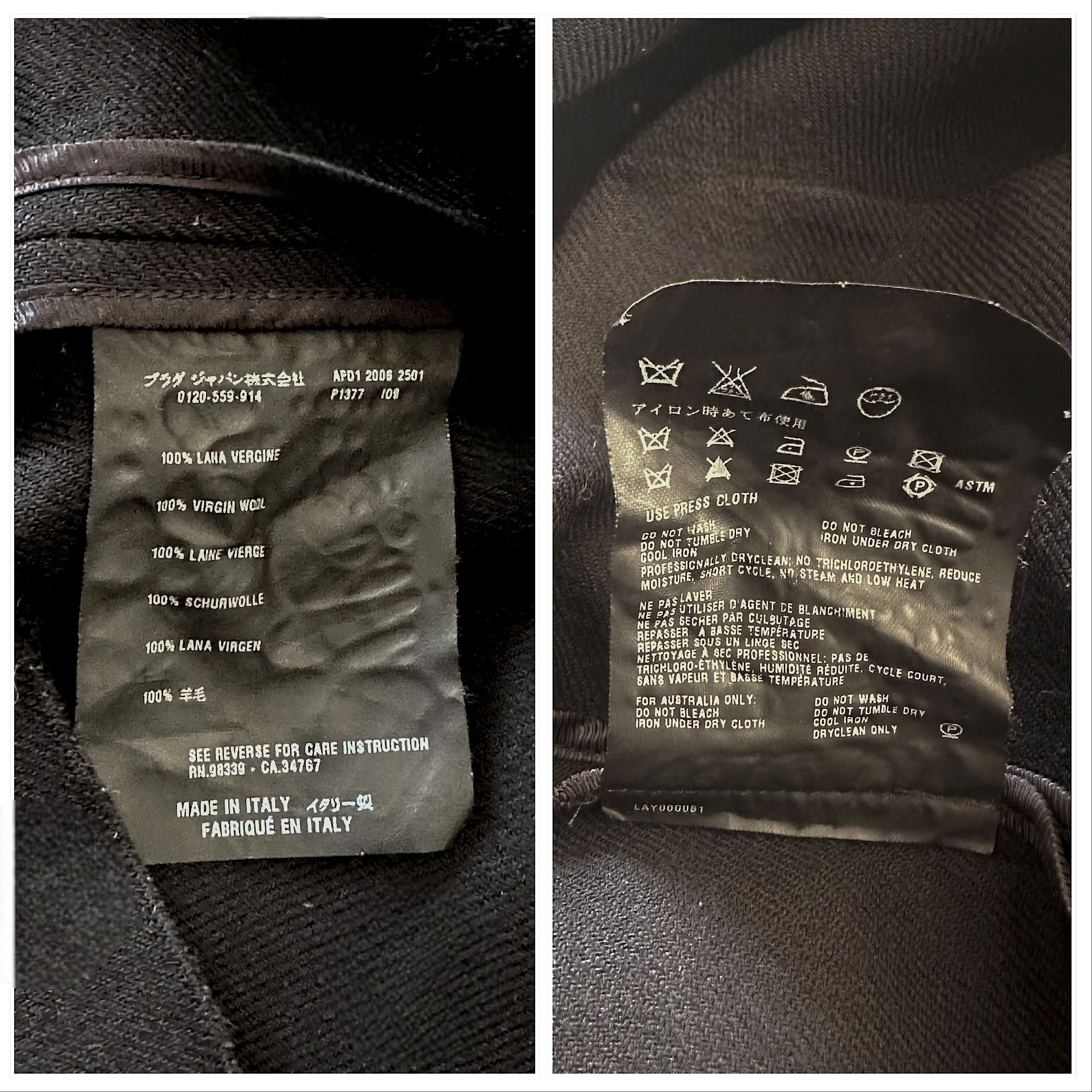 Prada Archival Prada FW2006 Black Wool Wrap Skirt IT46 Italy Size 32" / US 10 / IT 46 - 4 Thumbnail