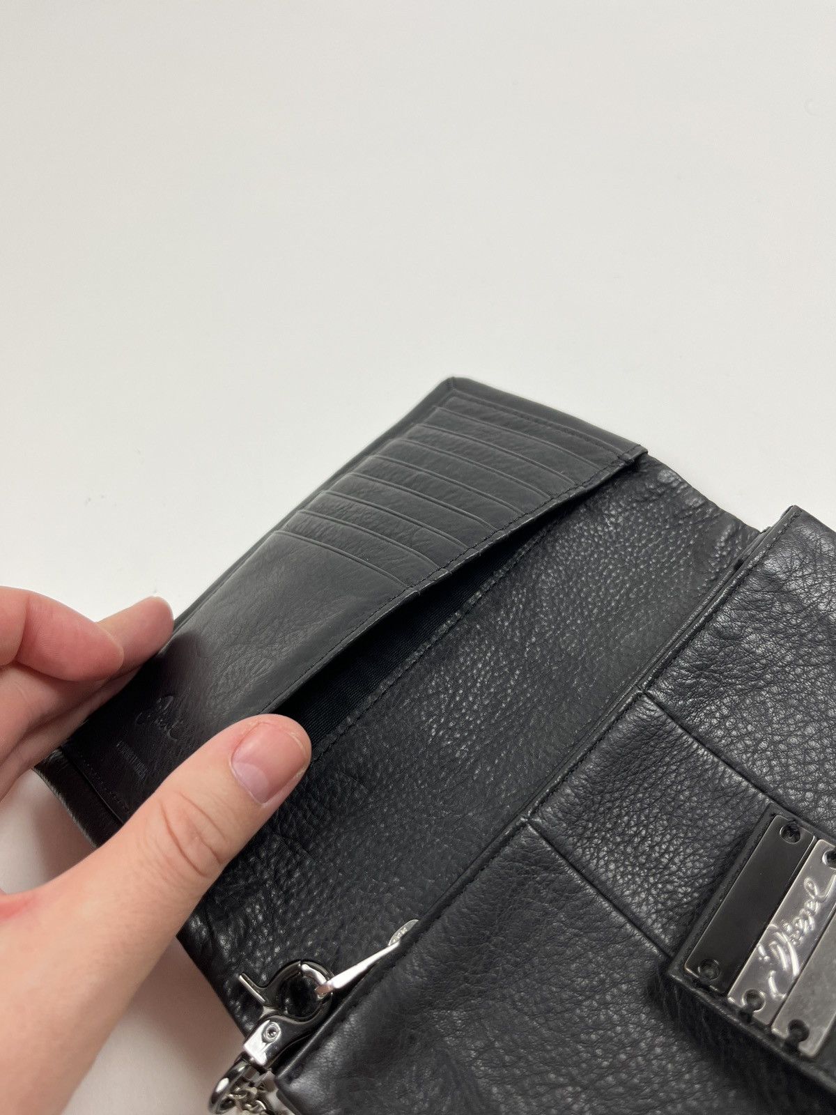 Diesel Vintage Diesel Black Leather Wallet Size ONE SIZE - 8 Thumbnail