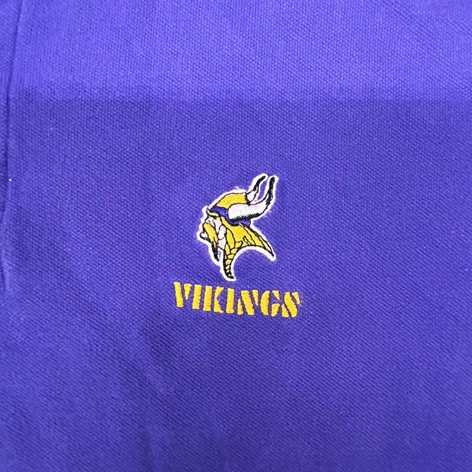 NFL Y2K/90s NFL Vikings Polo Shirt Size US L / EU 52-54 / 3 - 3 Thumbnail