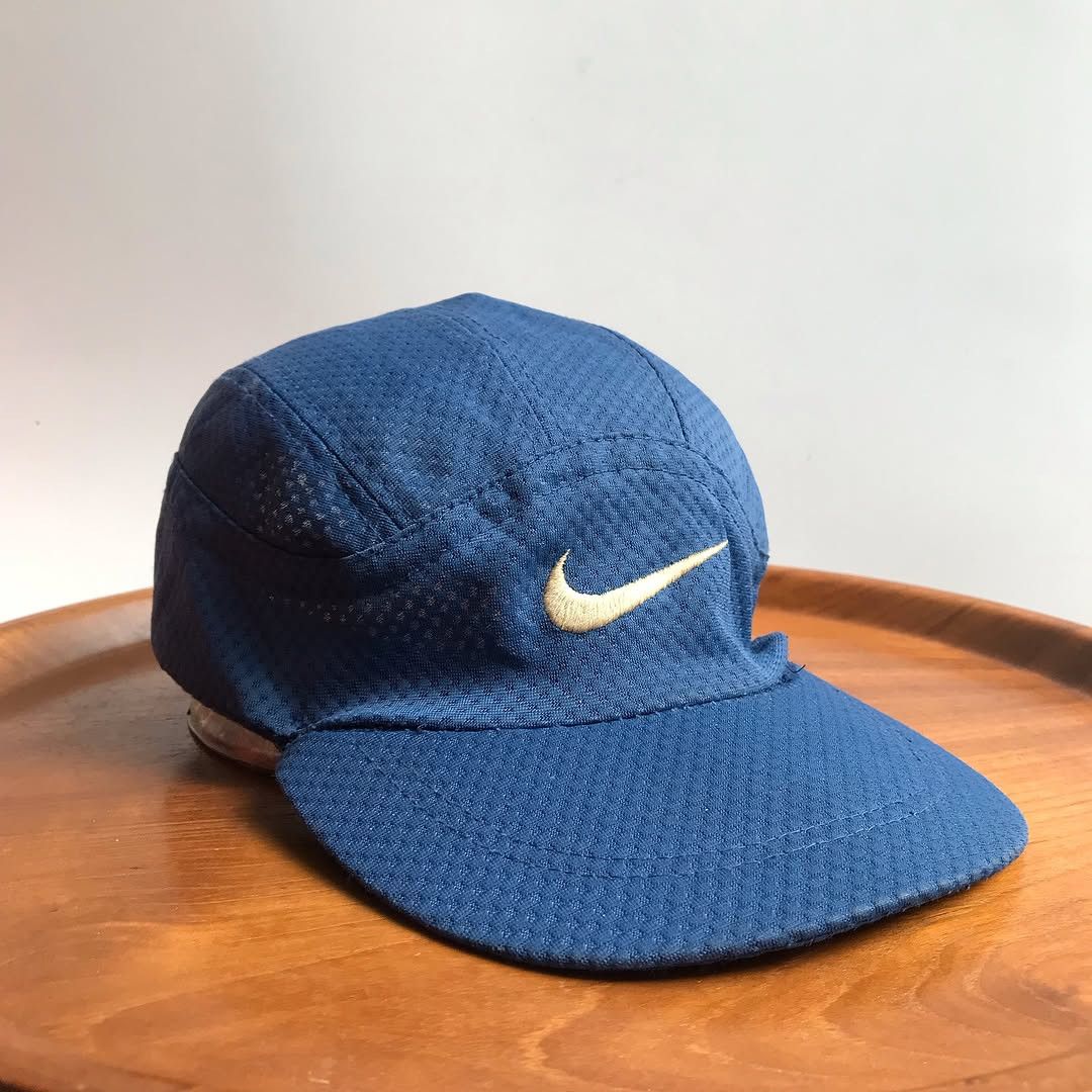 Nike × Vintage Vintage 90s Nike Tailwind Hat Light Blue Tennis Running Size ONE SIZE - 8 Thumbnail