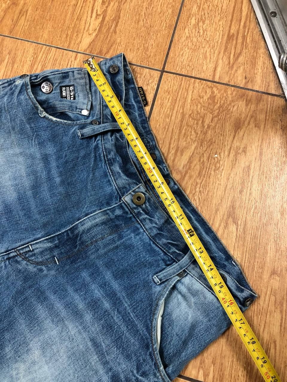 G-Star Crazy Crash Dirty Baggy Faded Jean Japan Avant Garde Style Size US 33 - 3 Thumbnail